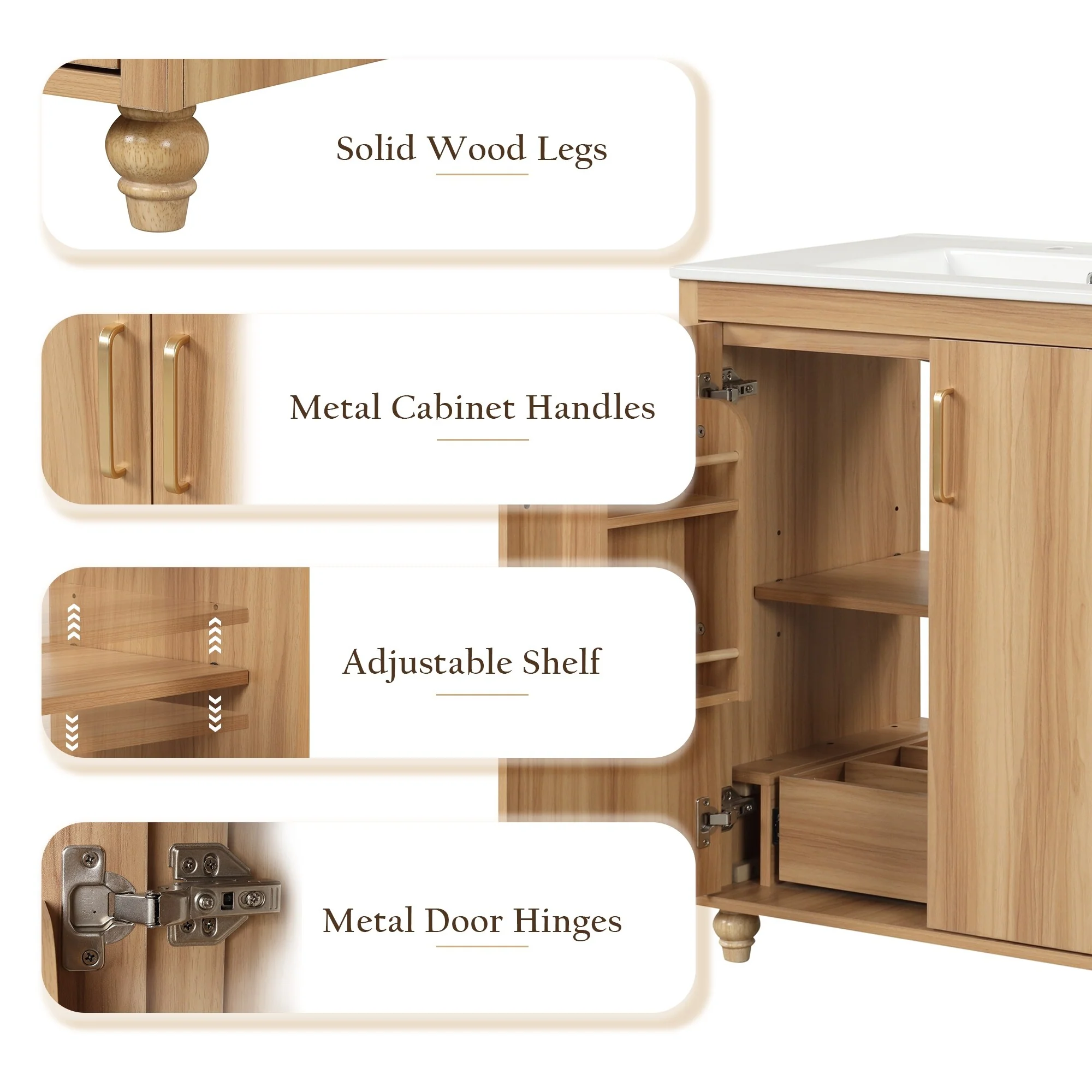 30inch Bathroom Vanity with Sink Combo