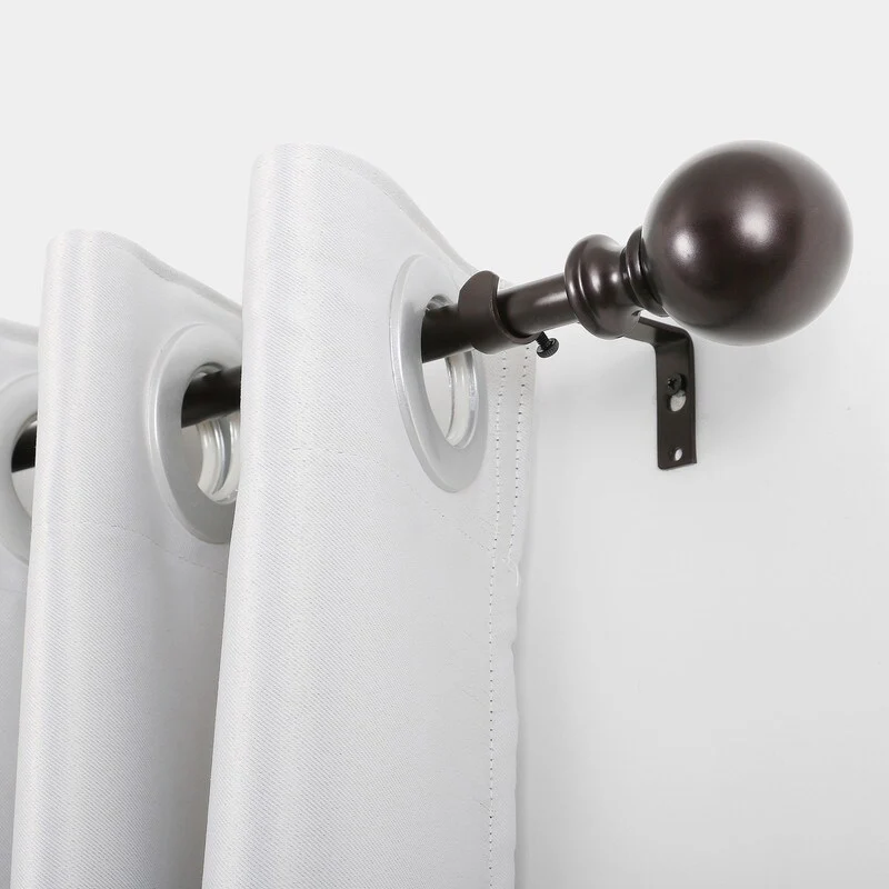 UTOPIA ALLEY 3/4 Inch Curtain Rod - Curtain Rods For Windows 28 to 48 Inch, Adjustable Drapery Rods