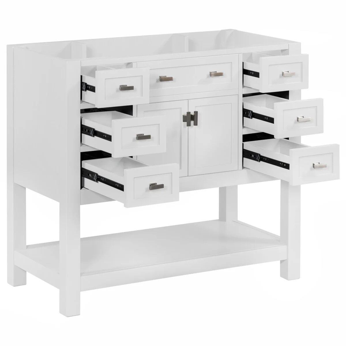 36'' Bathroom Vanity Modern Bathroom Storage Cabinet with 6 Drawers