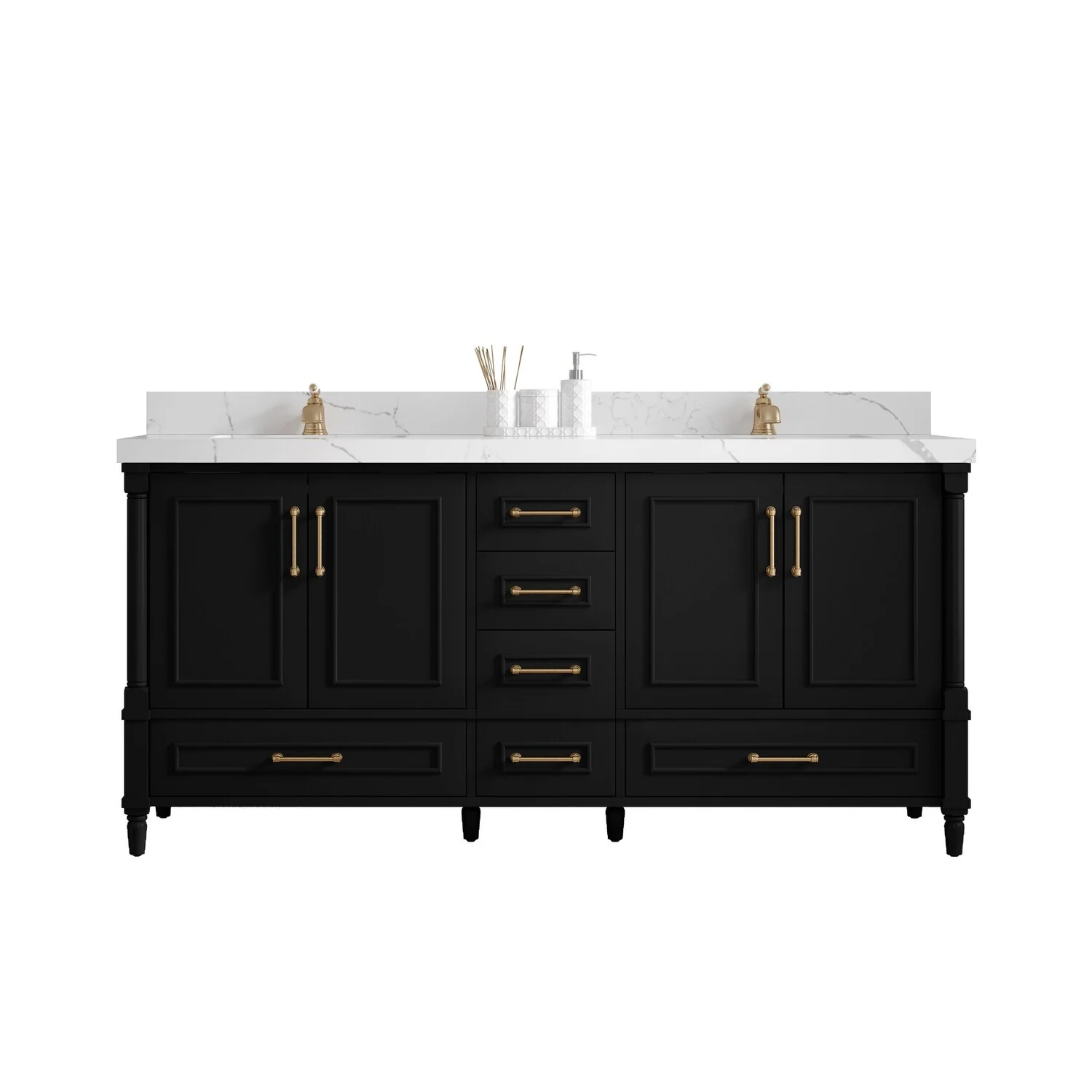 Willow Collections 72 in. W x 22 in. D Aberdeen Double Sink Bathroom Vanity with Countertops