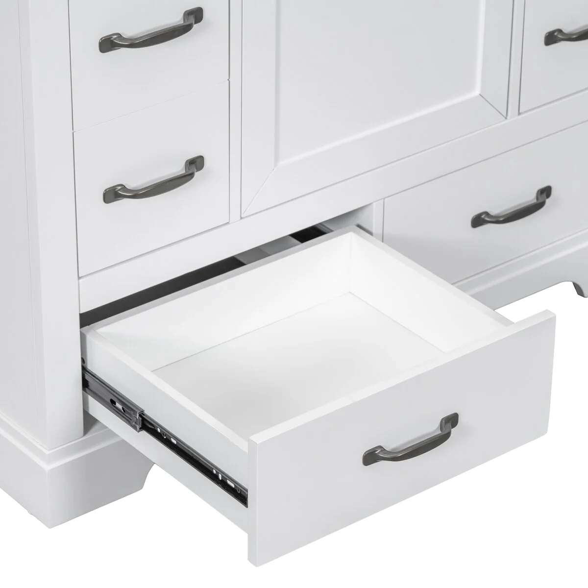 Bathroom Vanity Cabinet with Multi-Functional Drawer and Adjustable Shelf