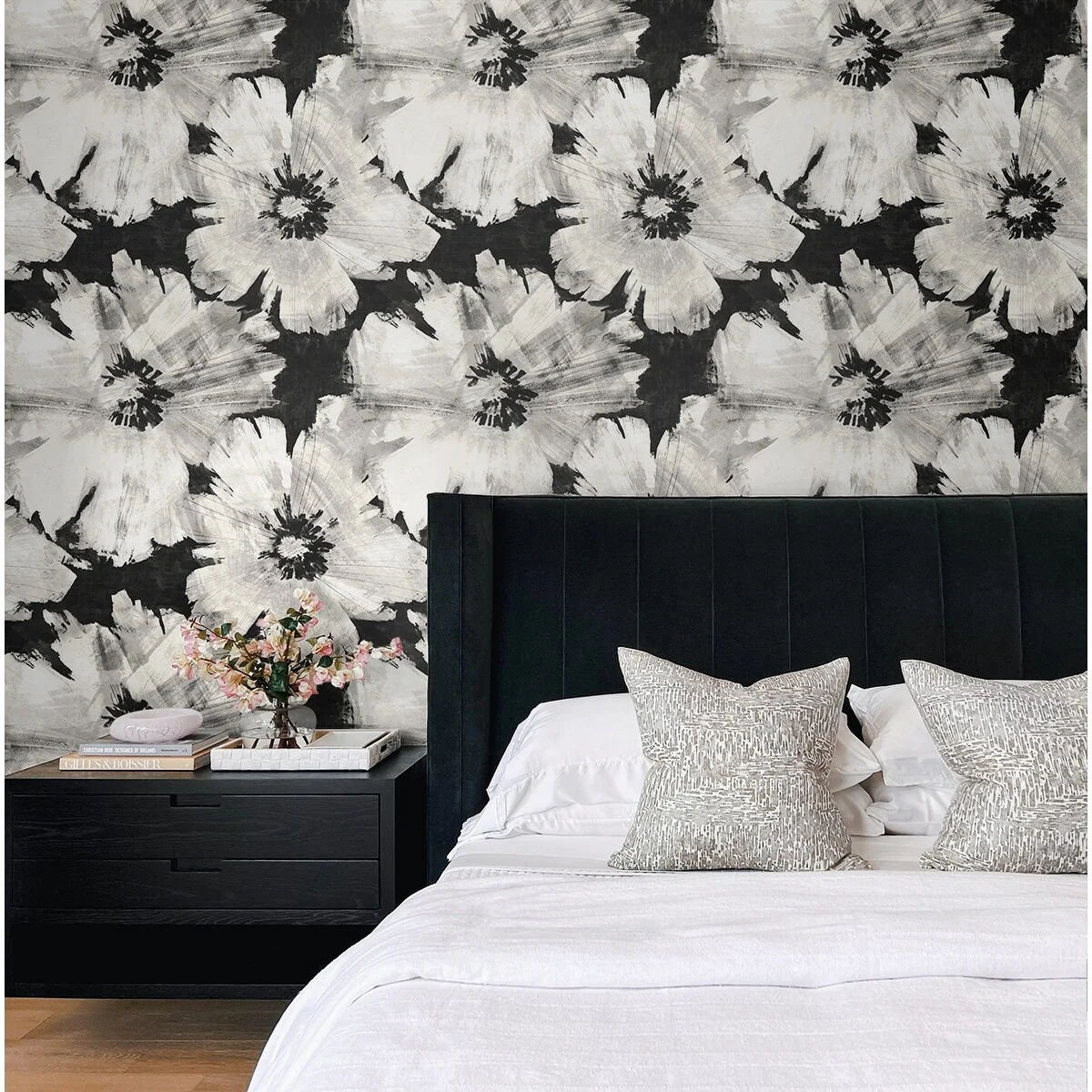 NextWall Graphic Floral Peel and Stick Wallpaper - 27 in. W x 18 ft. L