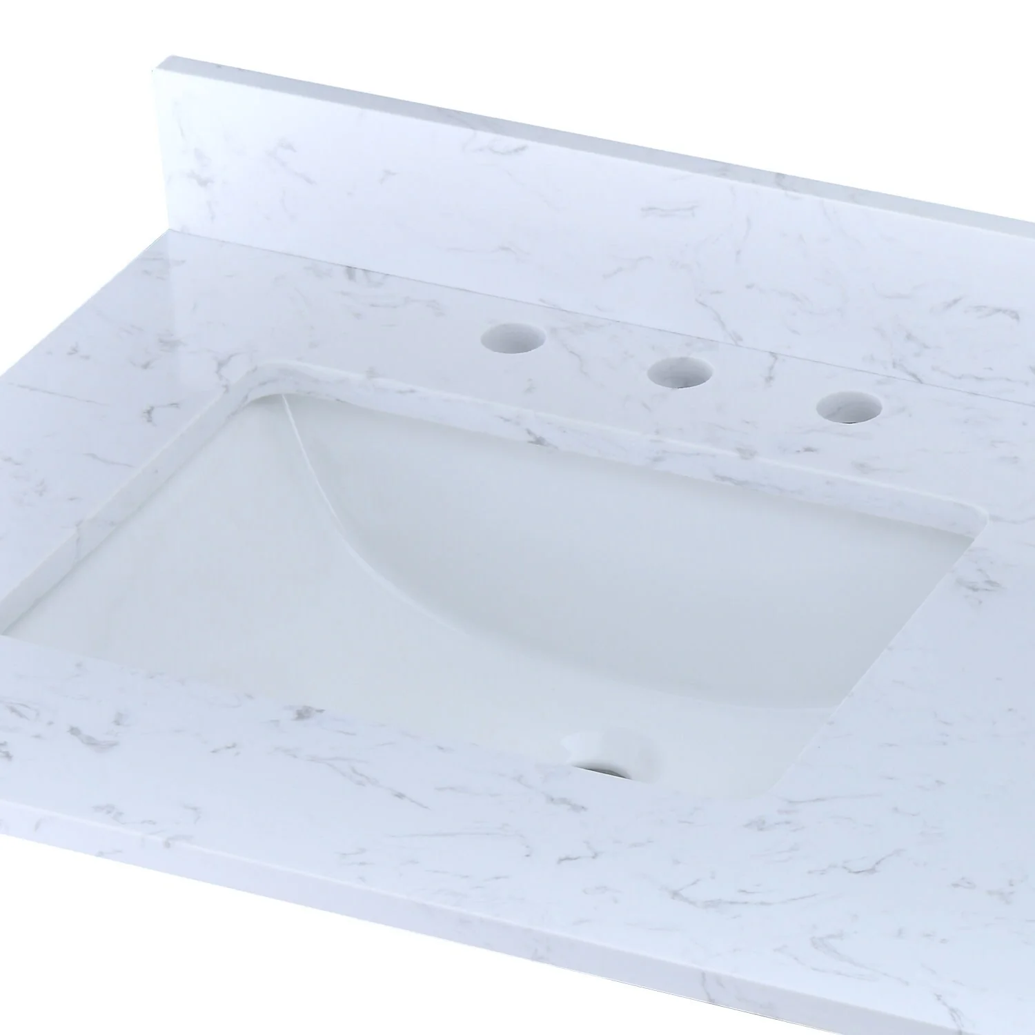 YASINU 60 Inch Engineered Marble Double Sinks Vanity Countertop