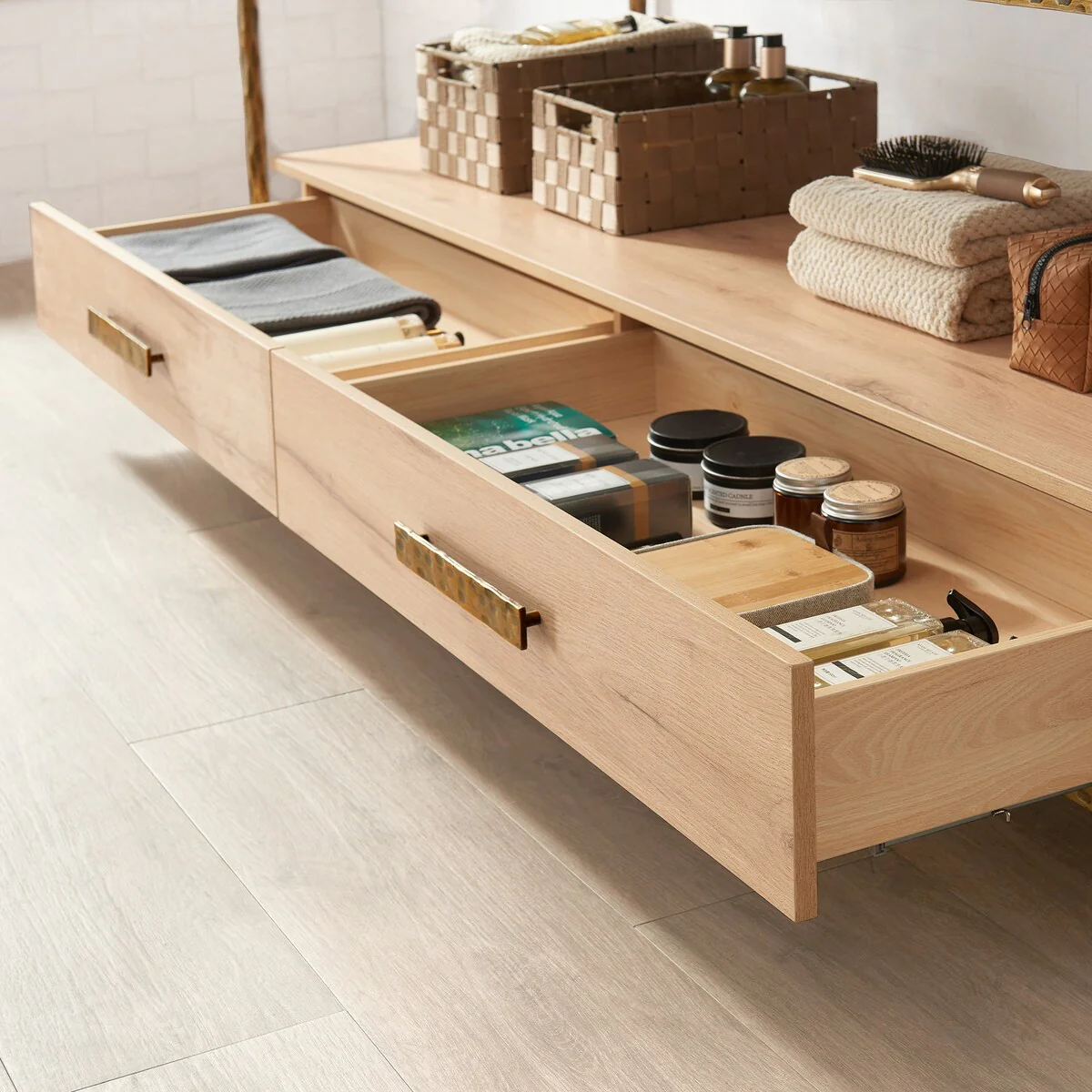 Dhaka Bath Vanity with Composite Stone Top without Mirror