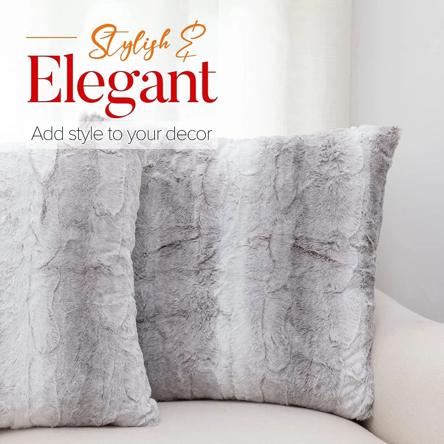 Cheer Collection Soft Cozy Leaf Design Throw Pillow Set