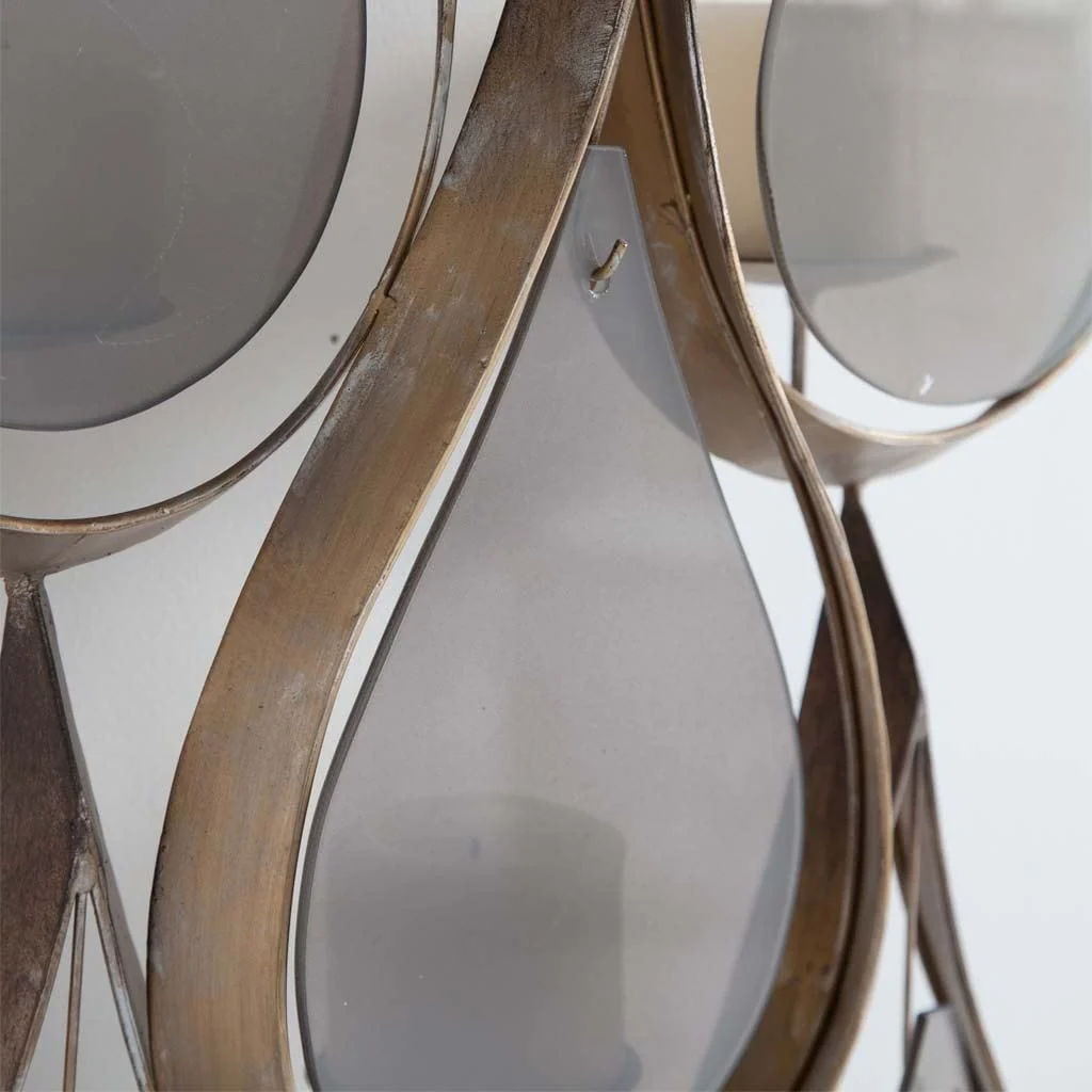 Edidon Gold Metal Tear Drop Candle Display - 20.1