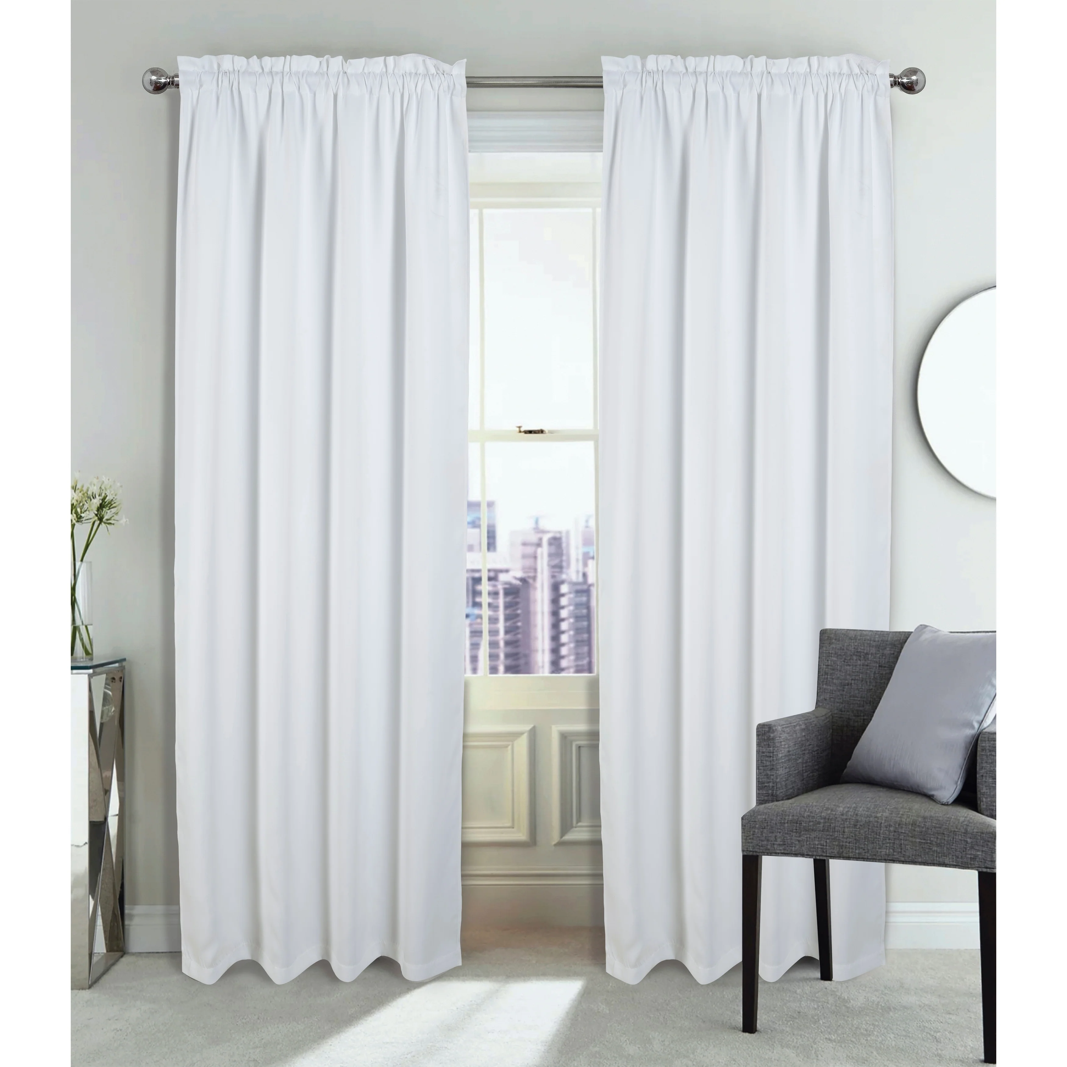 Twilight Room Darkening Rod Pocket Window Curtain 84