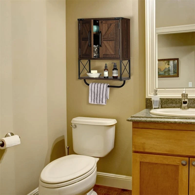 Wood Wall Mounted Storage Cabinet - 7.1