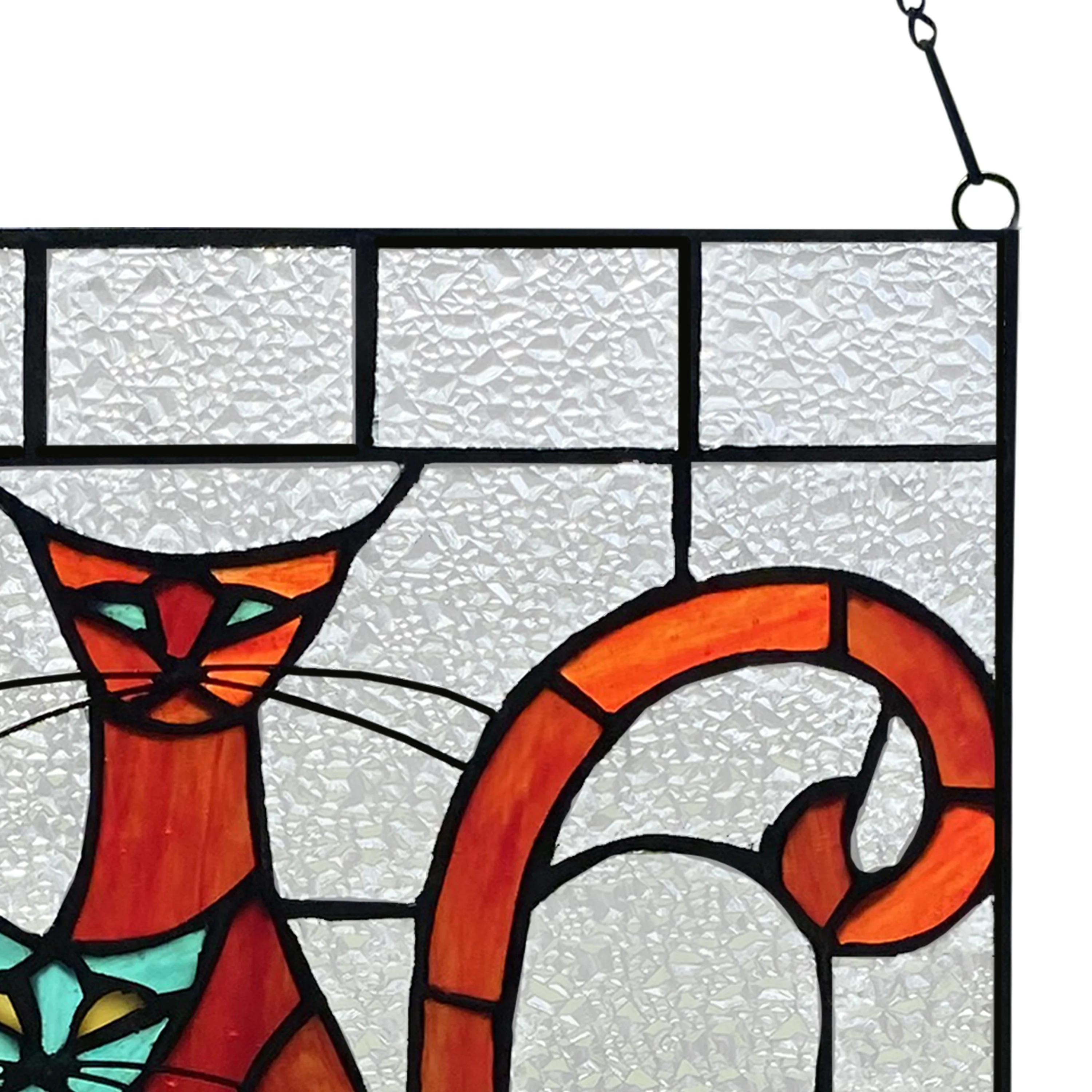 River of Goods River of Goods 14-Inch Coy Cats Trio Stained Glass Window Panel - 8