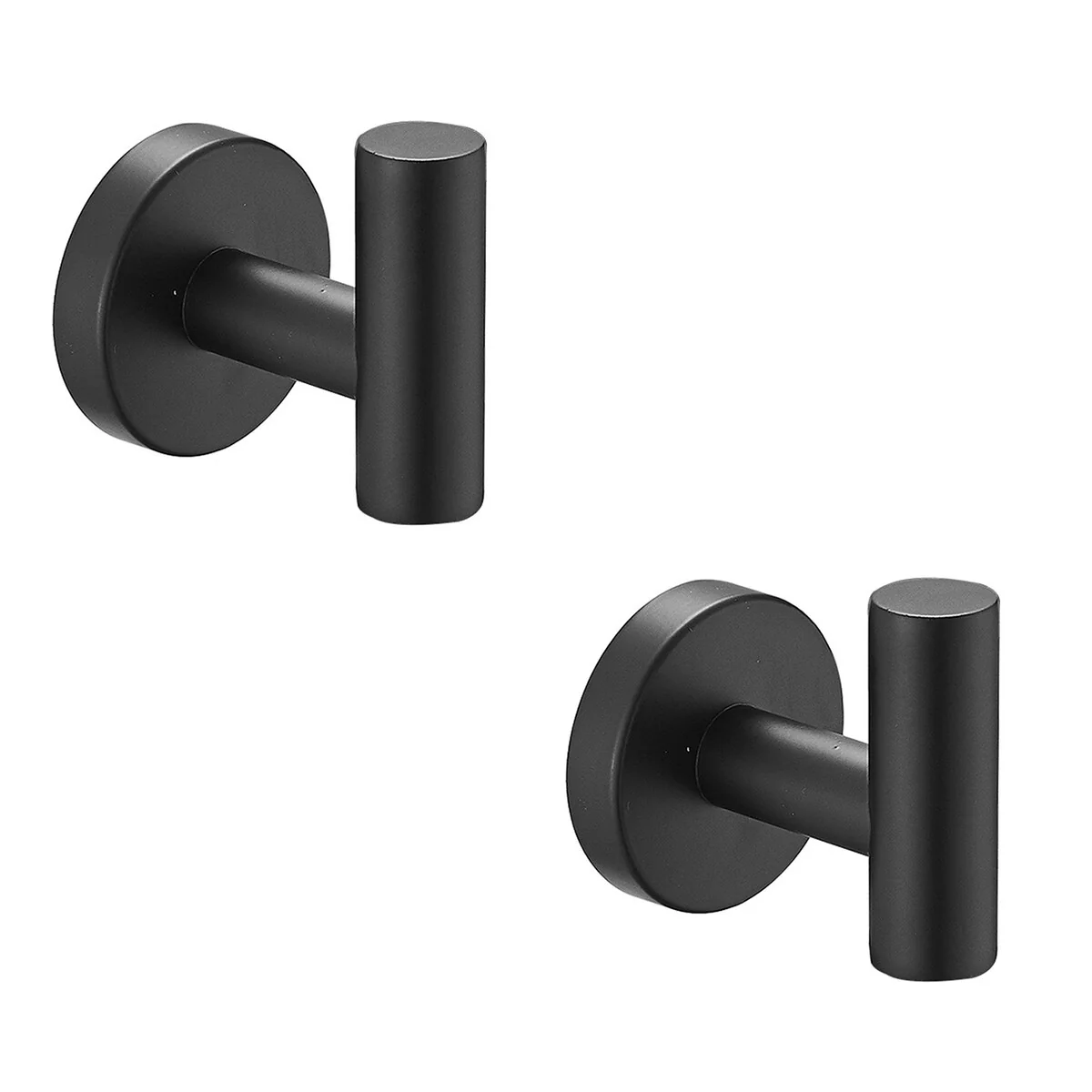 Bathroom Robe Hook Round Towel Hook in Stainless Steel(2-Pack)