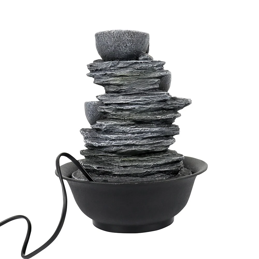 4-Tier Water Fountain Indoor Relaxation Waterfall Feature for Home