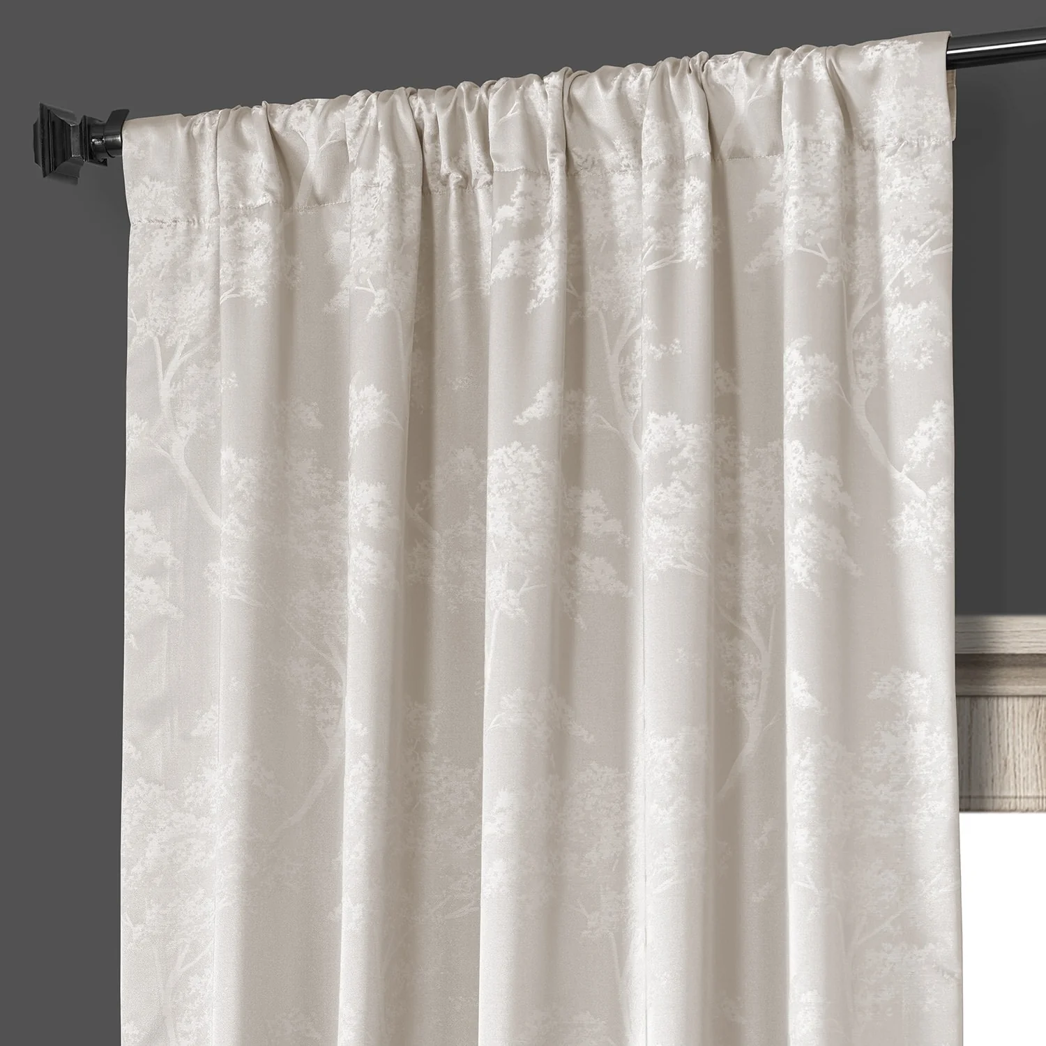 Exclusive Fabrics Sequoia Faux Silk Jacquard Curtain (1 Panel)