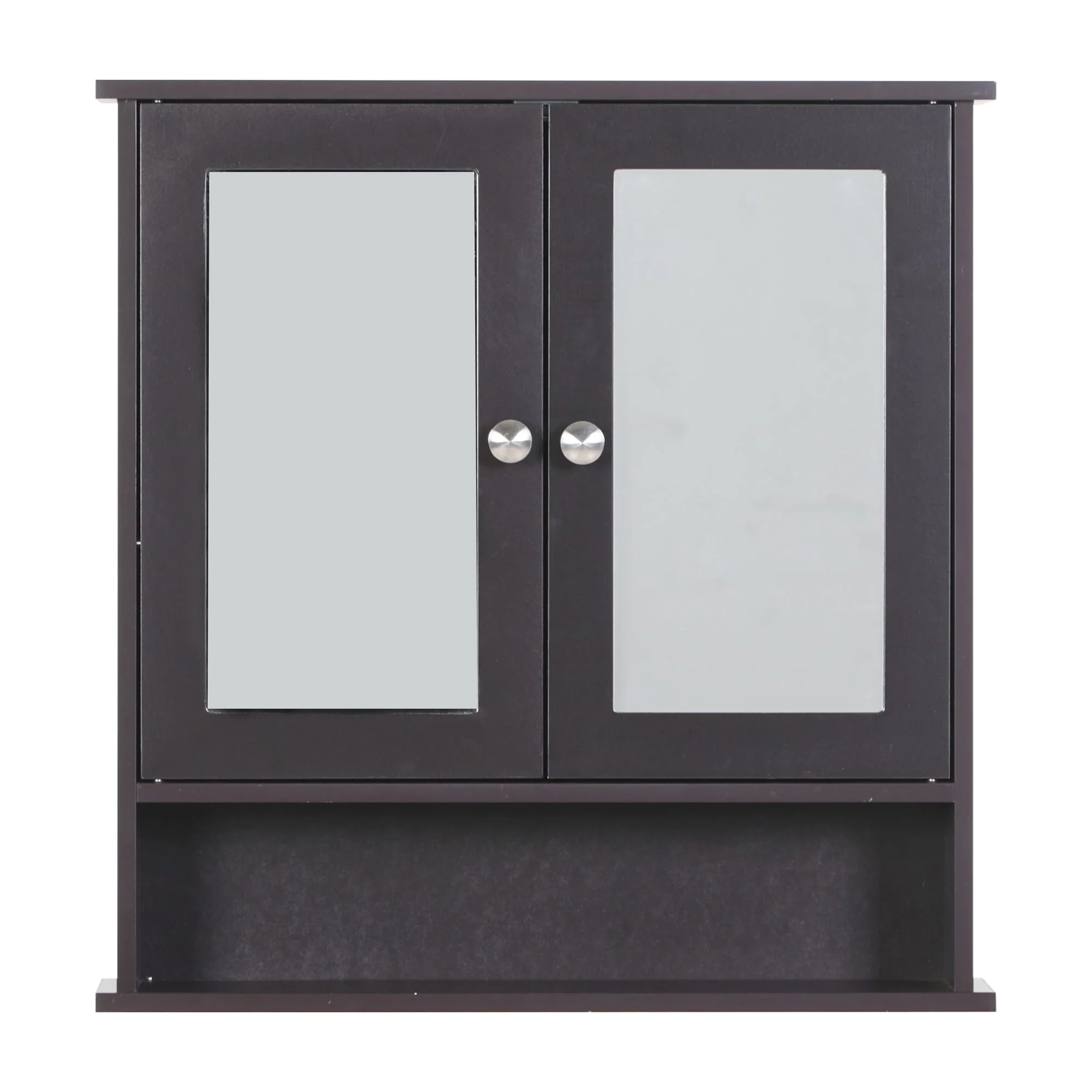 2-Door Medicine Cabinet Bathroom Wall Cabinet with Double Mirror Doors