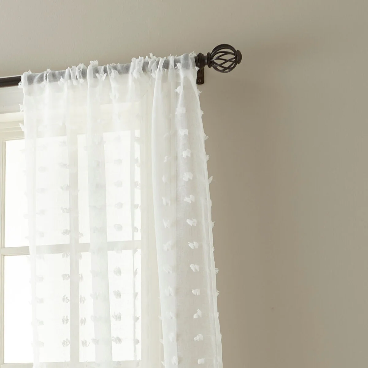 Grand Avenue Linda Sheer Window Curtain Panel Pair