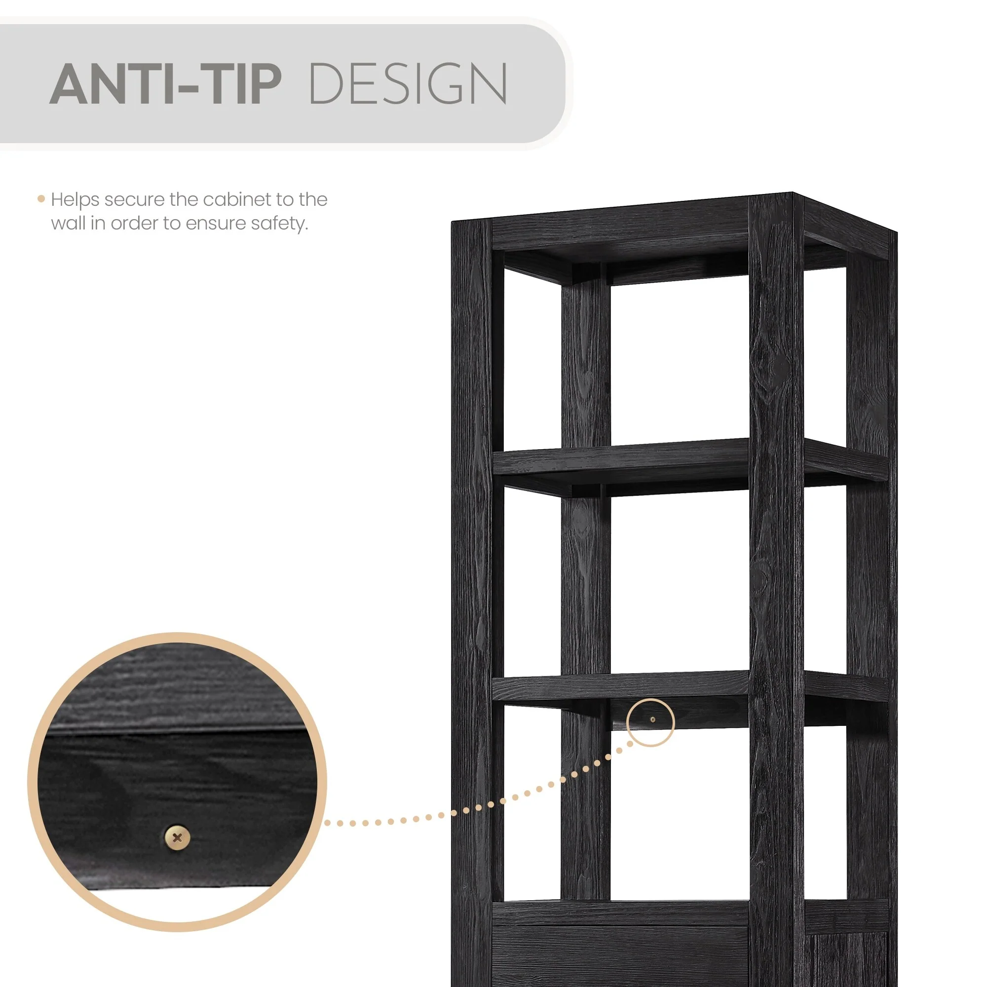 Leon 22 in. Storage Cabinet for Bathroom, Kitchen and Living Room