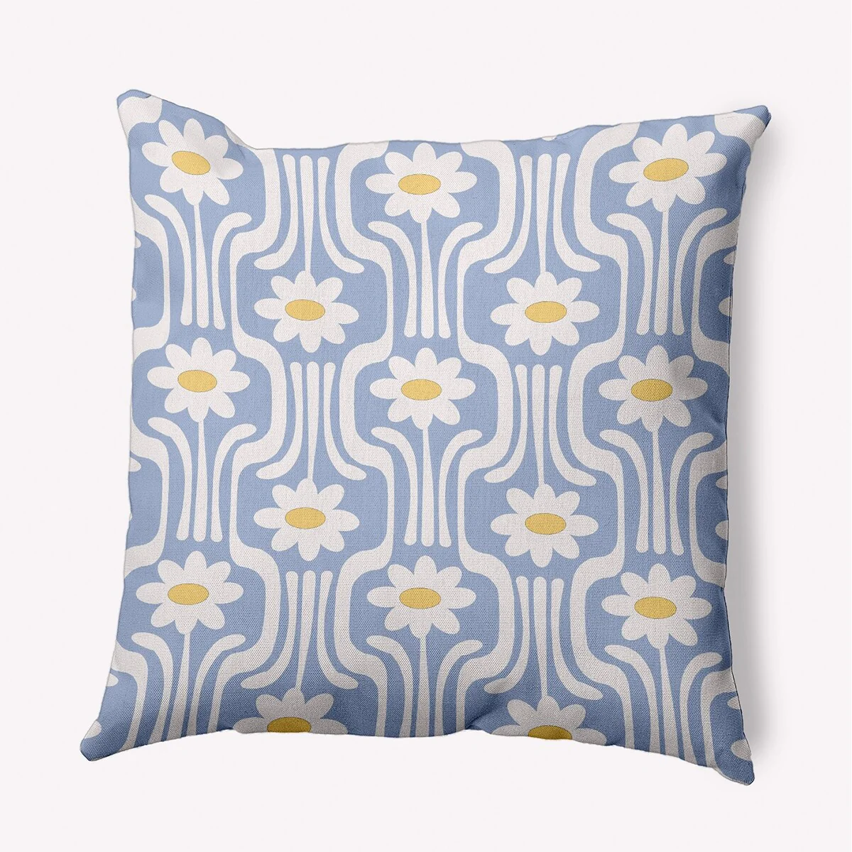Daisys and Squiggles Indoor/Outdoor Throw Pillow