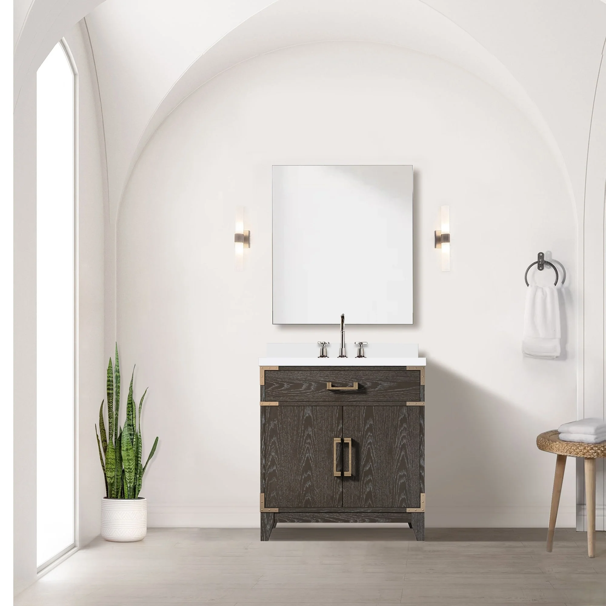 Laurel Bath Vanity Quartz Top, Sink and Faucet