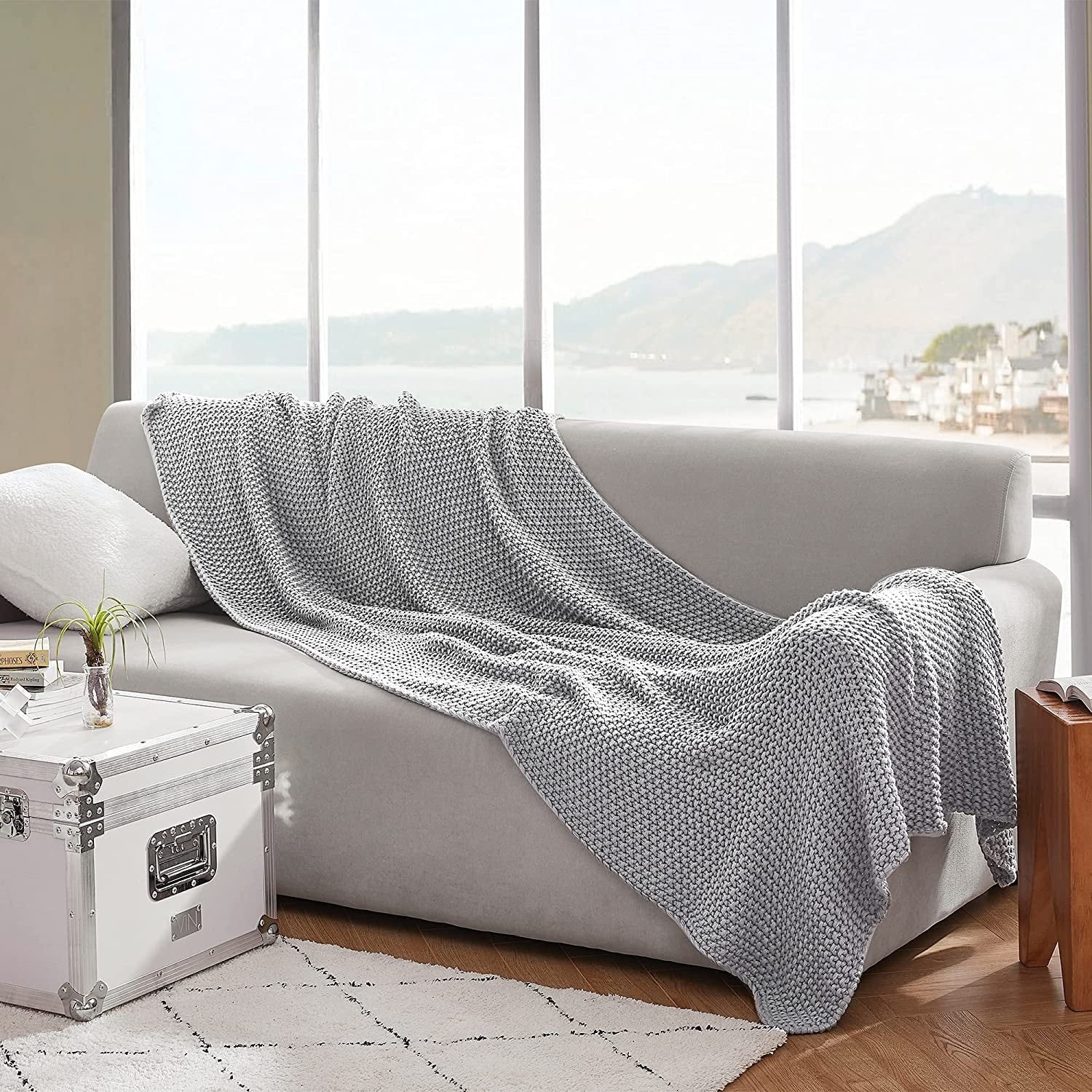 Cozy Potato® Waffled Chunky Knit Throw Blanket