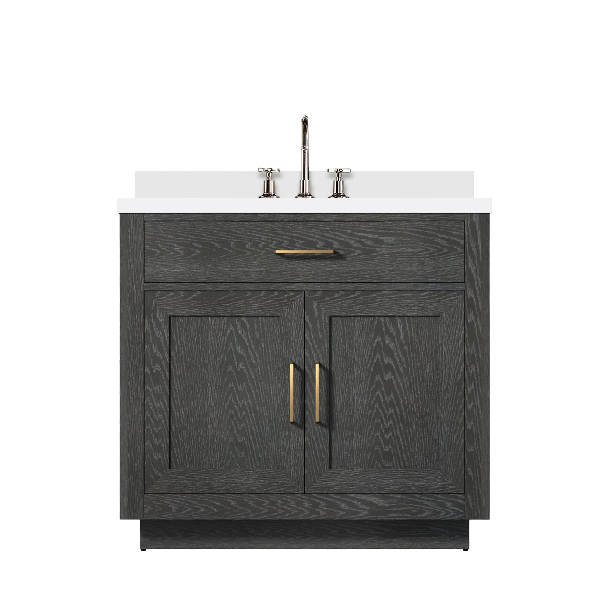 Abbey Bath Vanity with Cultured Marble Top, Sink and Faucet