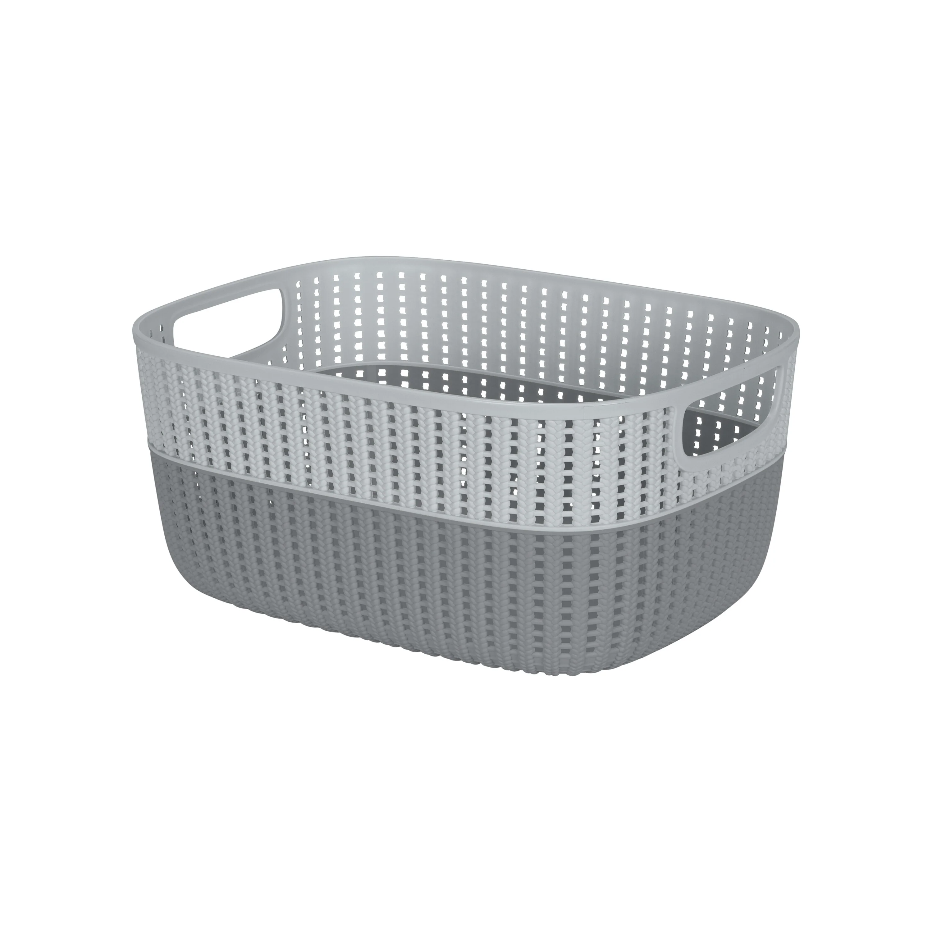 Simplify 2-Tone Decorative Large Storage Basket in Blush