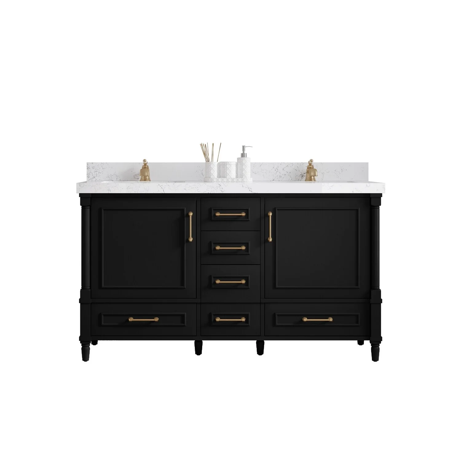 Willow Collections 60 in. W x 22 in. D Aberdeen Double Sink Bathroom Vanity with Countertop
