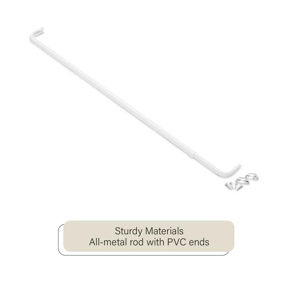 ACHIM Fantasia Single Curtain Rod 2.5