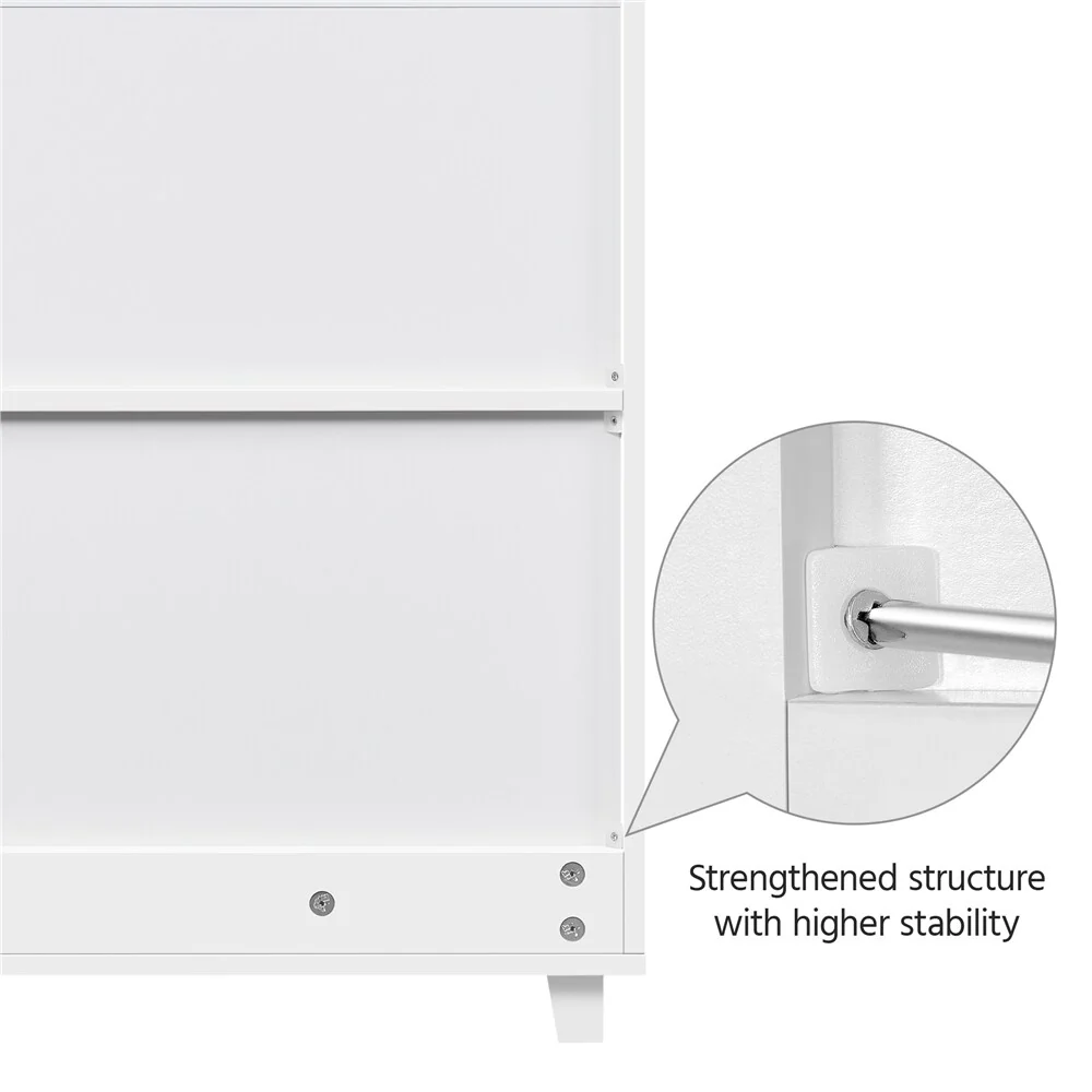 Yaheetech 4 Tier Shoe Storage Cabinet 1 Drawer Closed Adjustable Shoes Rack - 31 x 15 x 34'' (L x W x H)