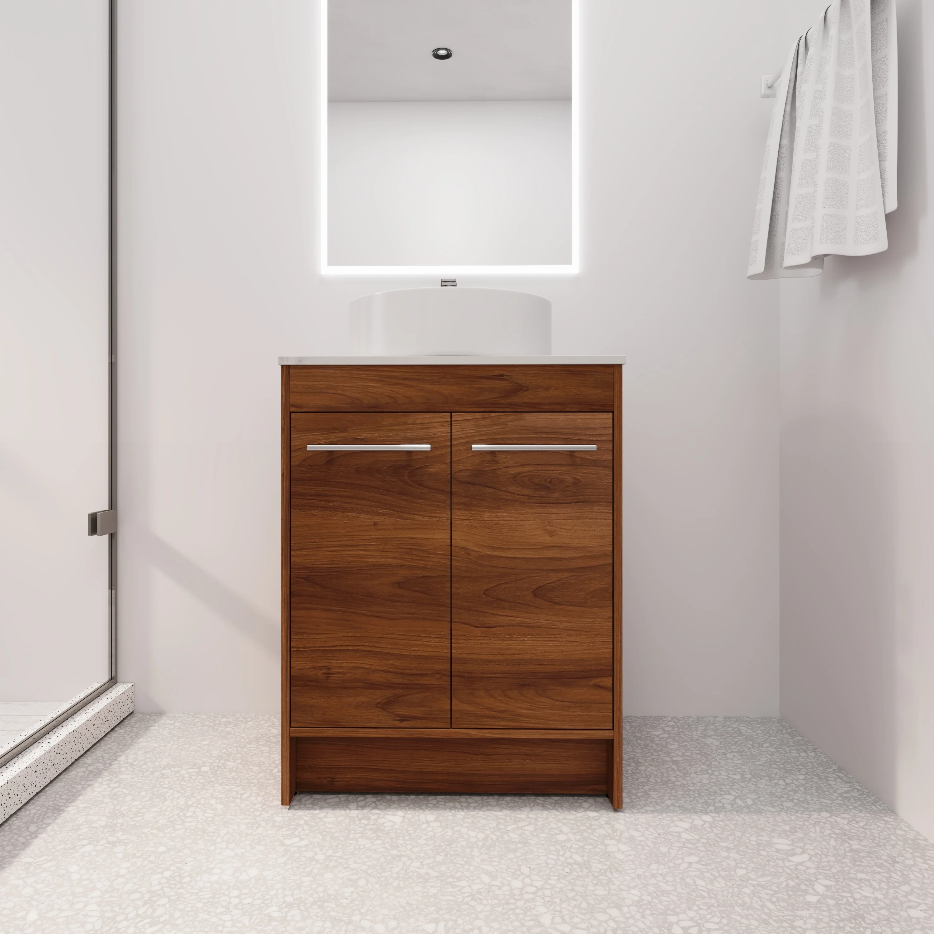 BNK 24/36/48/60 Inch Bathroom Vanity with Sink, Freestanding Bathroom Vanity with Soft Close Doors and Adjustable Shelf