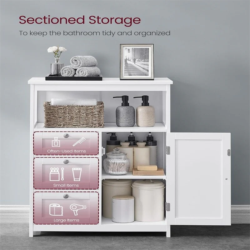 Bathroom Floor Storage Cabinet - 11.8