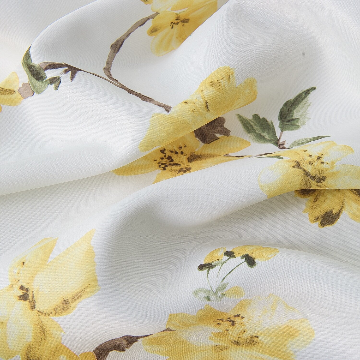 Lily Flowers Blackout Window Curtain 90 inch