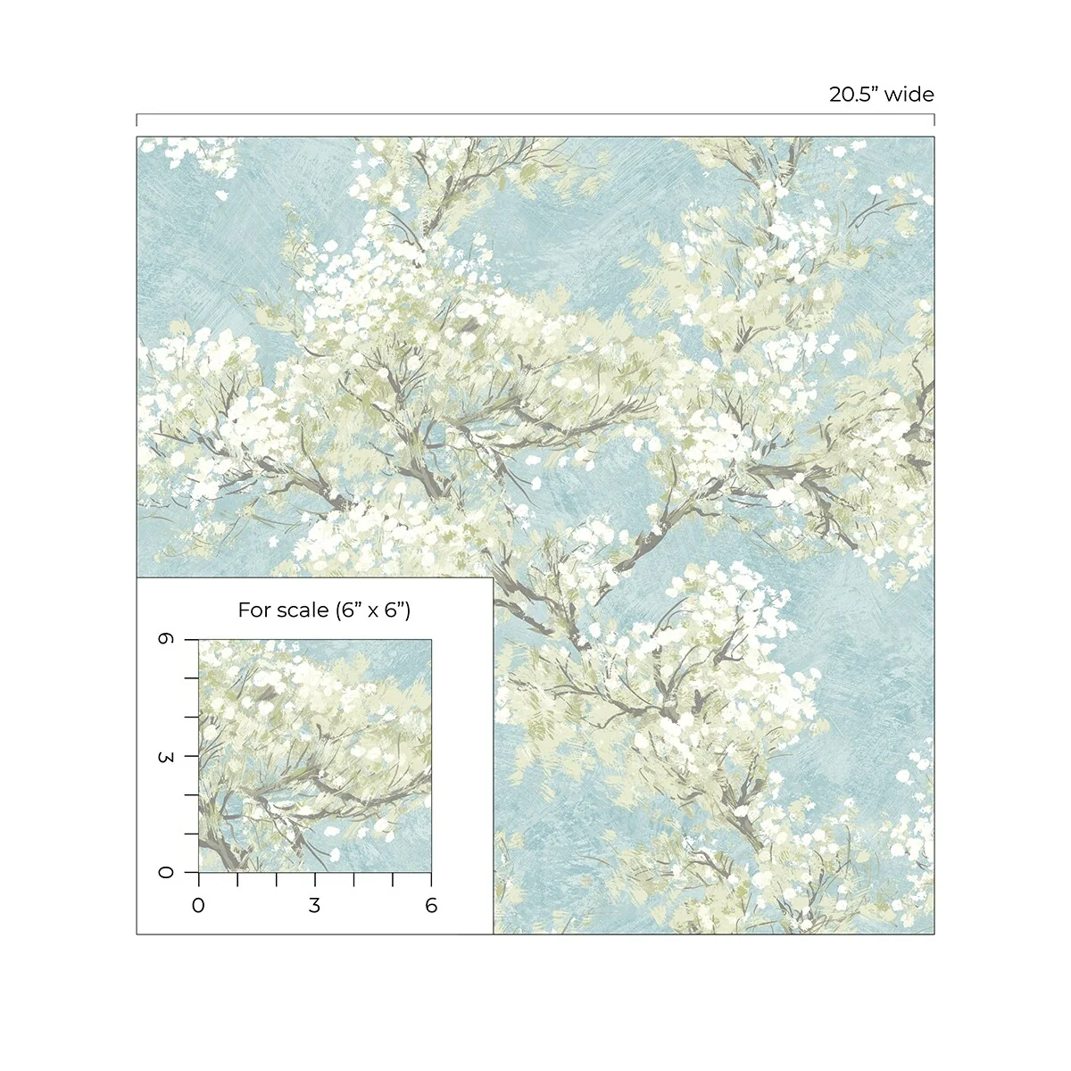 NextWall Cherry Blossom Grove and Stick Wallpaper