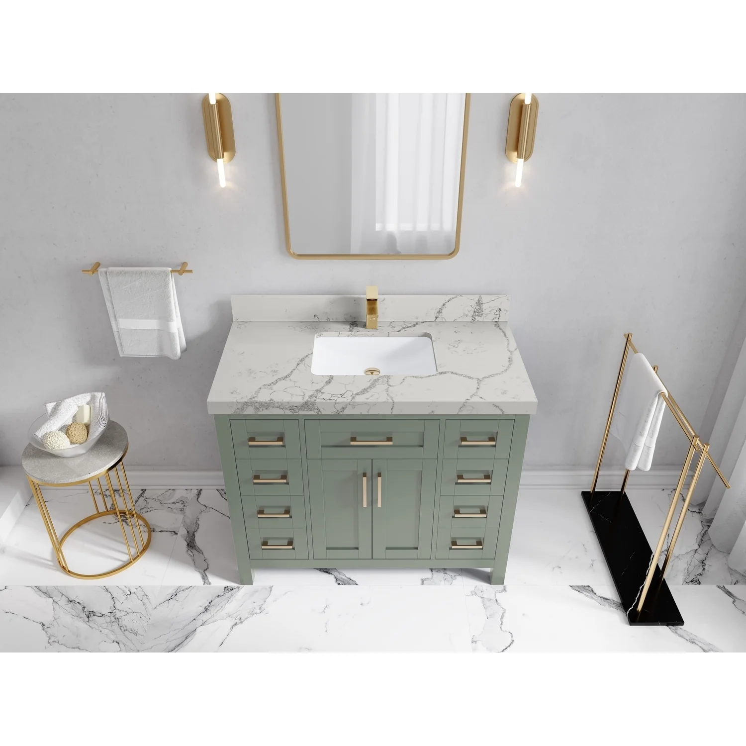 Willow Collections 42 in. W x 22 in. D Cambridge Single Sink Bathroom Vanity with Countertop