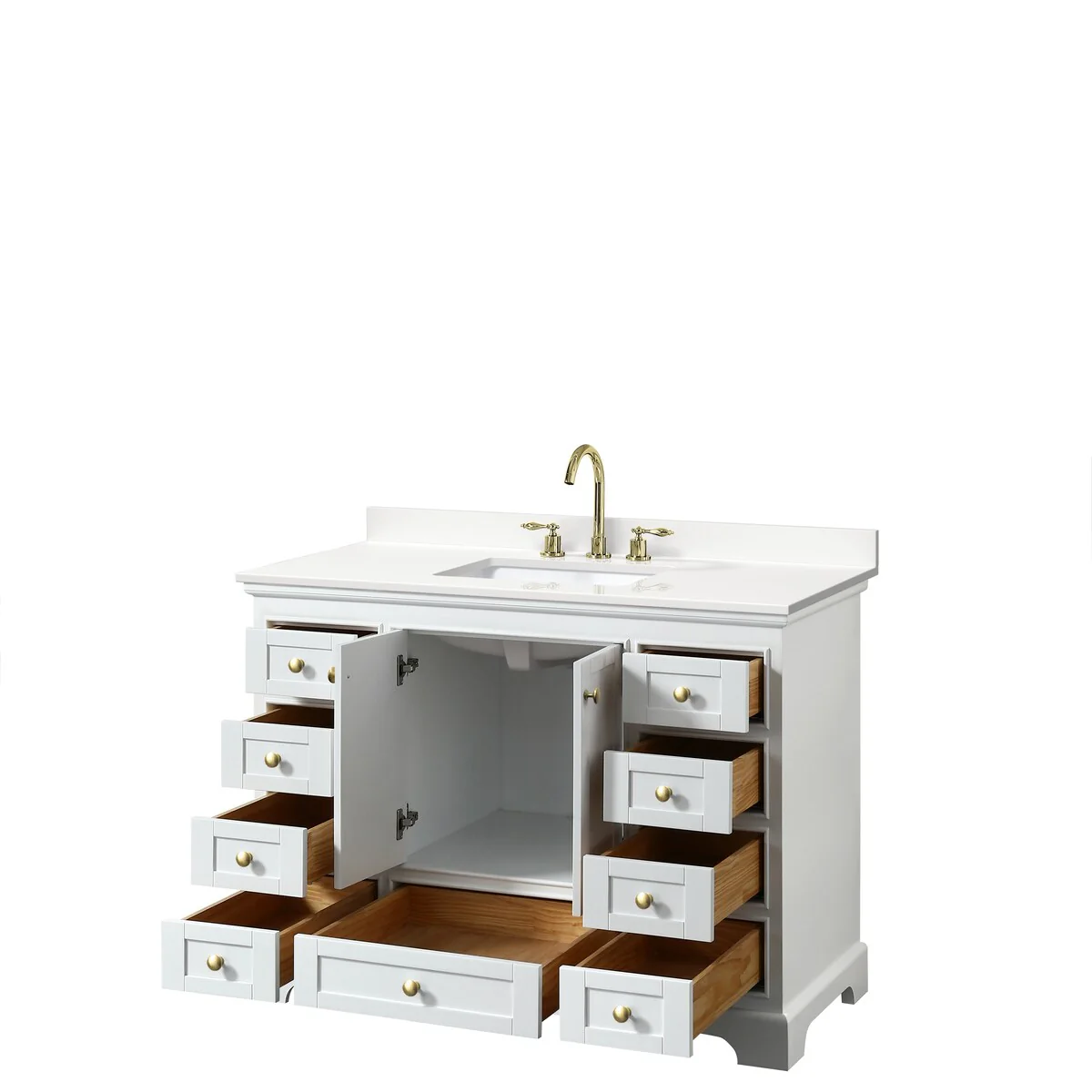 Deborah 48-inch Single Vanity, Quartz Top