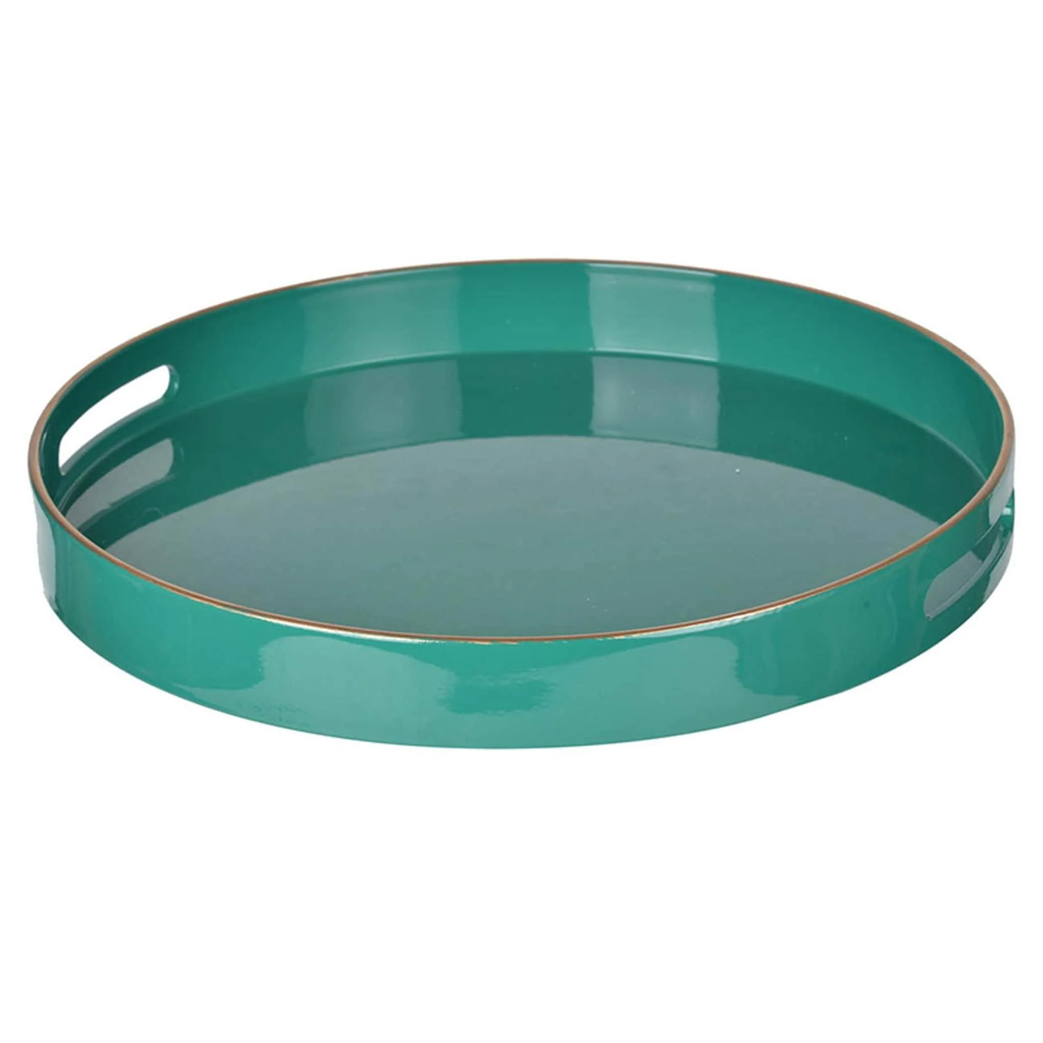 Green 15-inch Diameter Decorative Tray