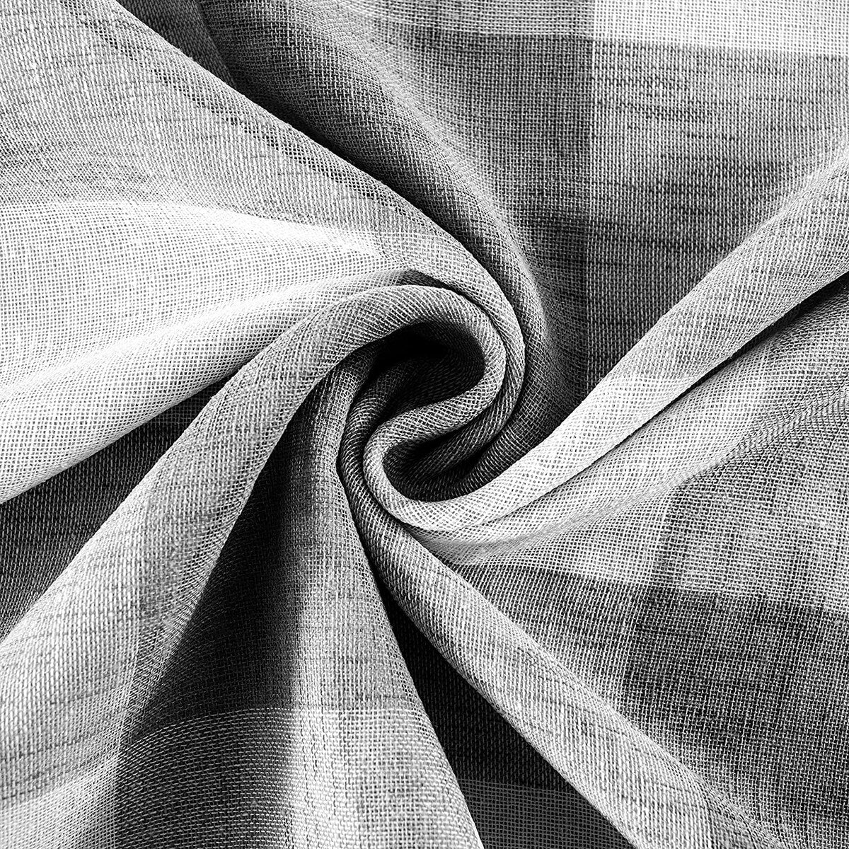 DriftAway Buffalo Check Woven Plaid Pattern Lined Blackout Thermal Insulated Window Curtain