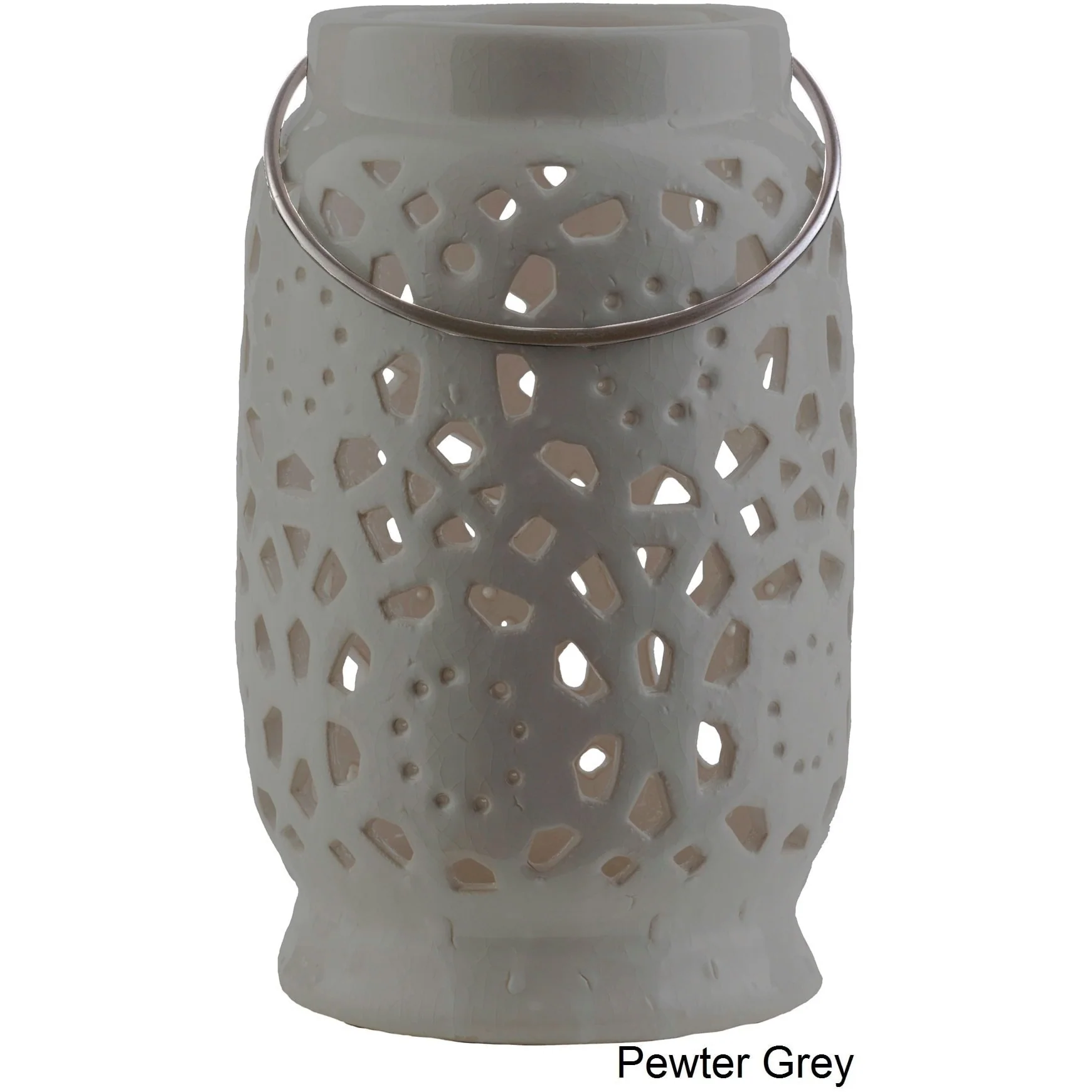 Livabliss Pamela Ceramic Medium Size Decorative Lantern