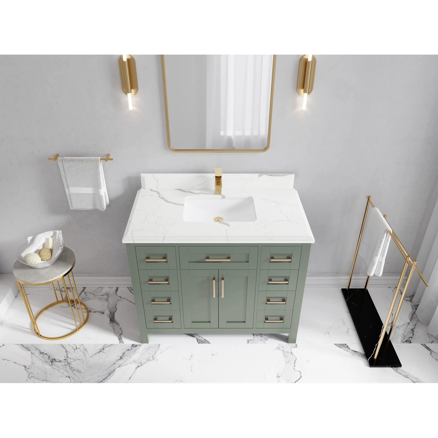 Willow Collections 42 in. W x 22 in. D Cambridge Single Sink Bathroom Vanity with Countertop