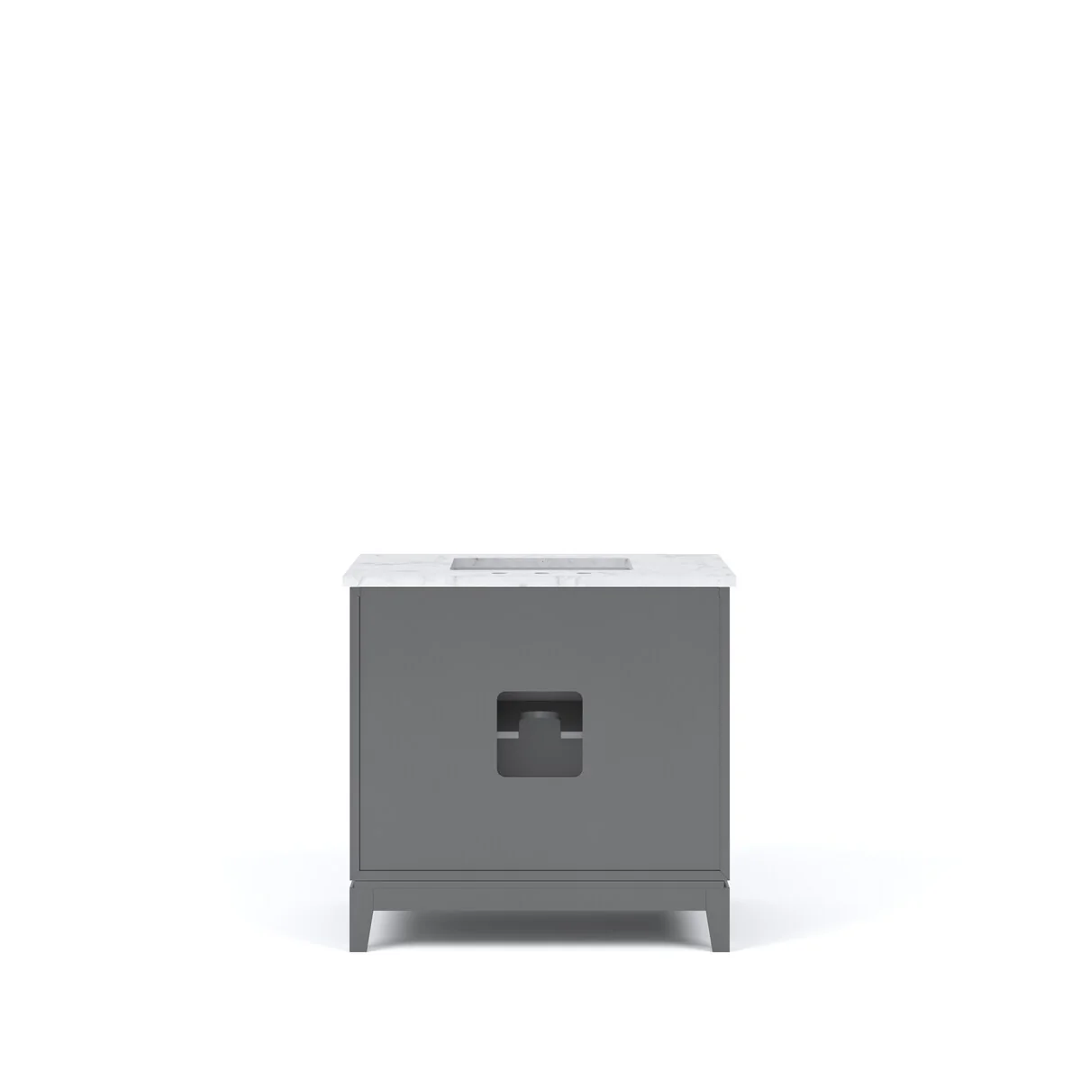 Elizabeth 36-Inch Single Sink Carrara White Marble Vanity