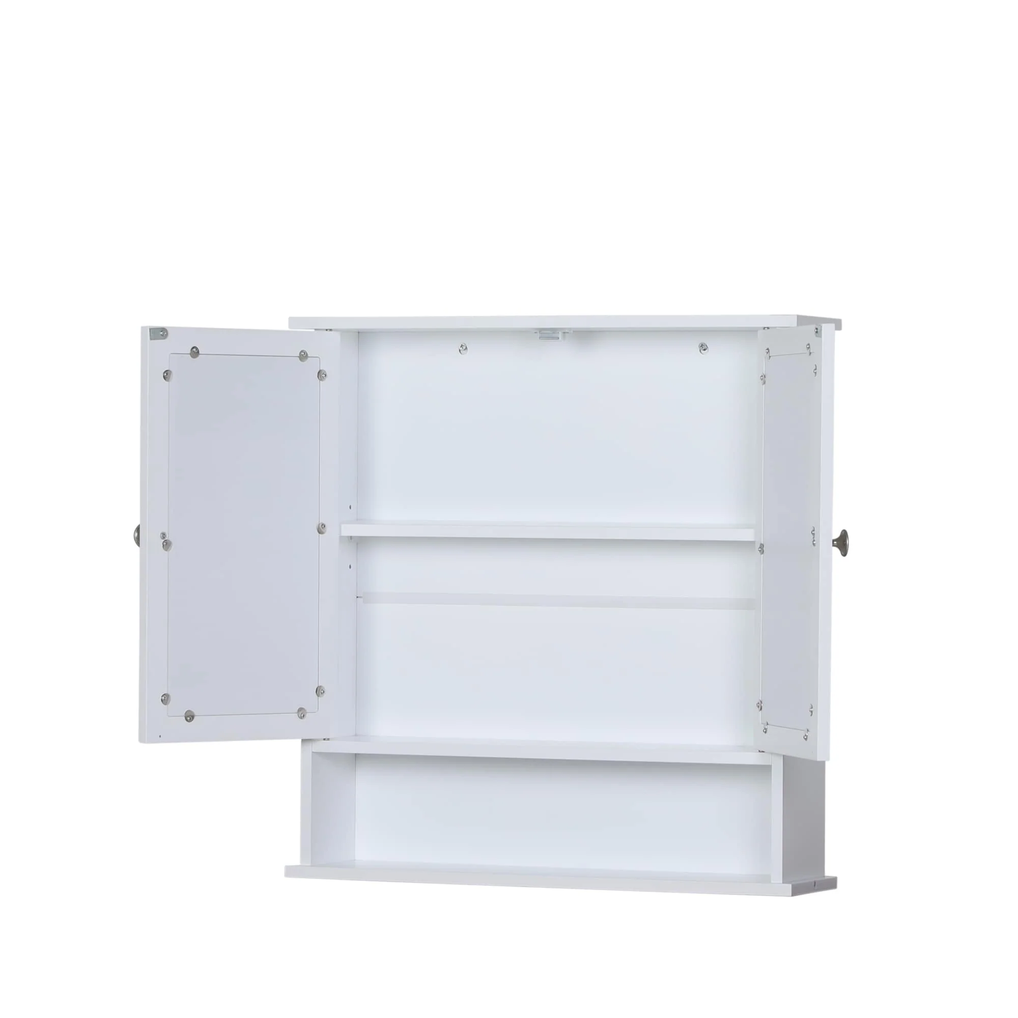 2-Door Medicine Cabinet Bathroom Wall Cabinet with Double Mirror Doors