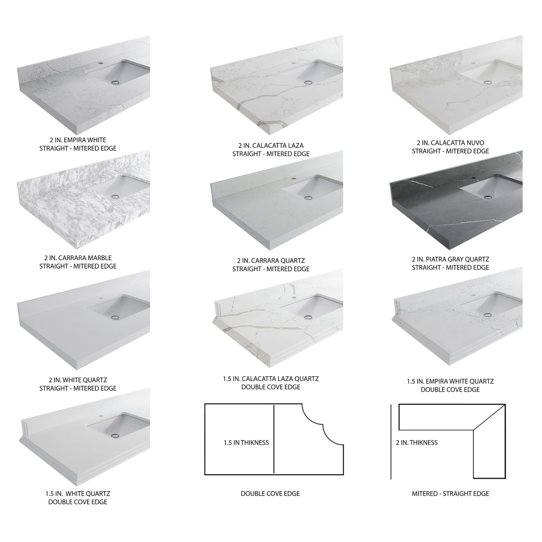 Willow Collection 84 in W x 22 in D x 36 in H Boston Double Bowl Sink Bathroom Vanity with Countertop