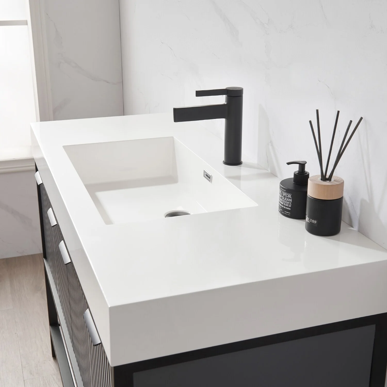 Marcilla 48 in. Single Sink Bath Vanity with Stone Sink Top