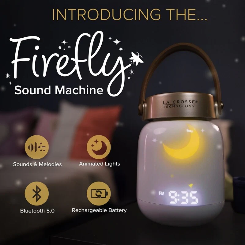 La Crosse 617-4817-INT Firefly Sound Machine with Alarm & Bluetooth