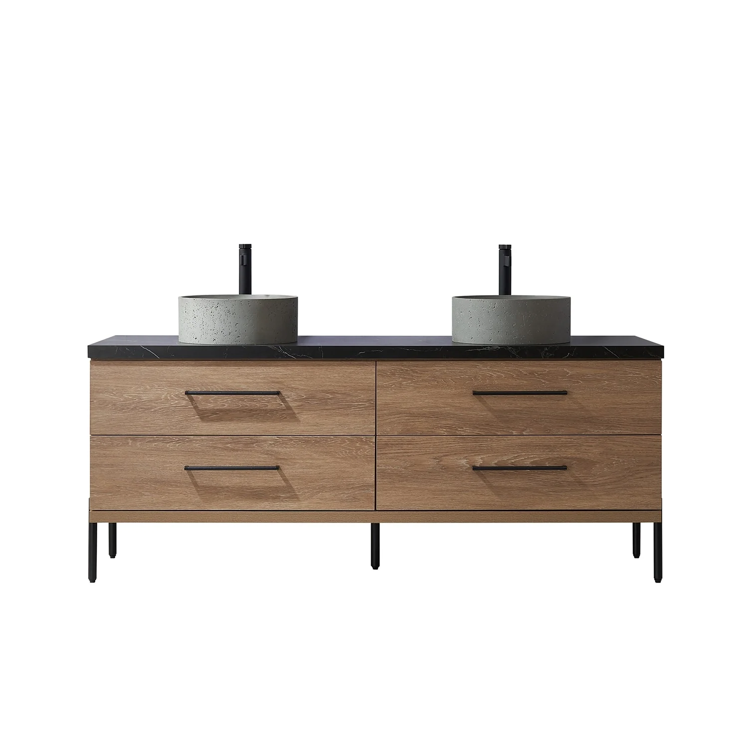 Trento Bath Vanity with Sintered Stone Top with Concrete Sink (R)