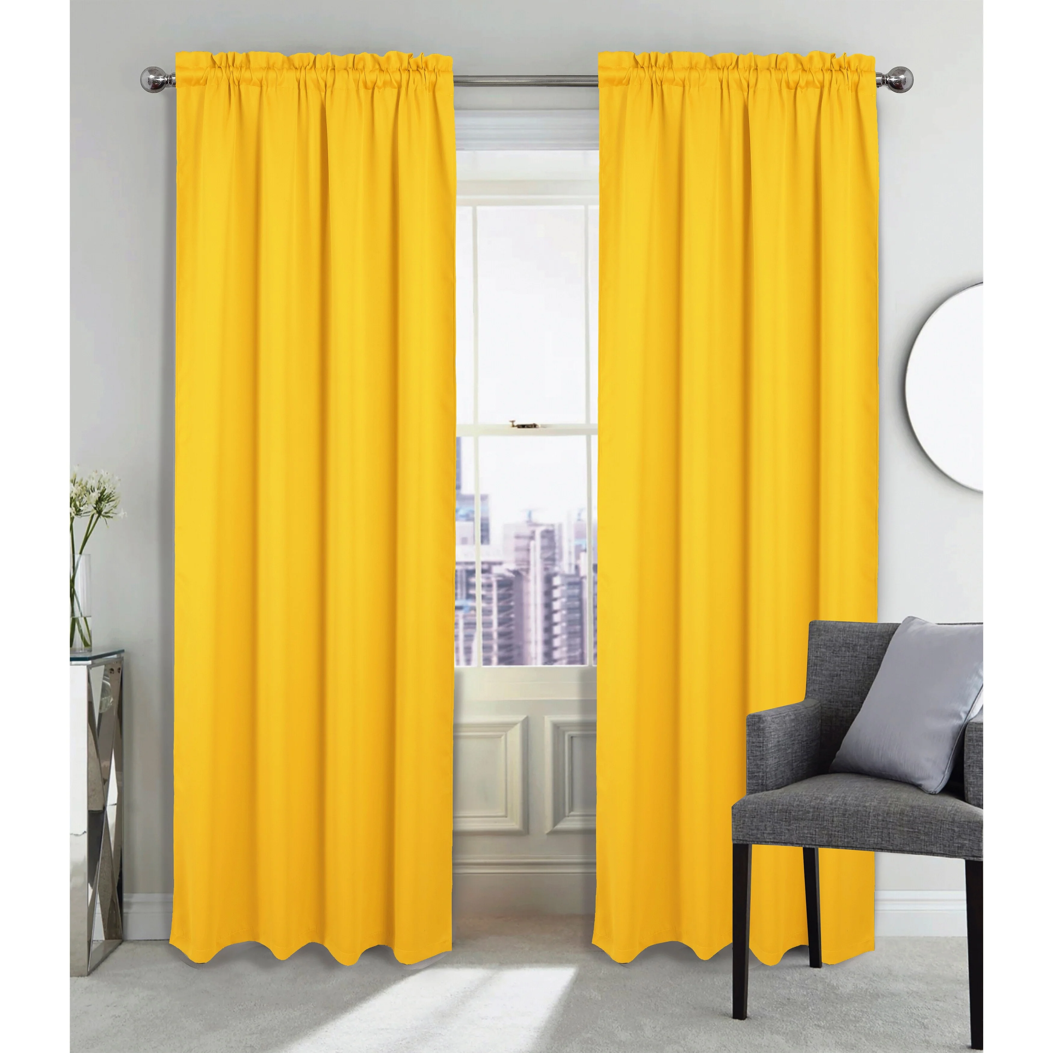 Twilight Room Darkening Rod Pocket Window Curtain 84