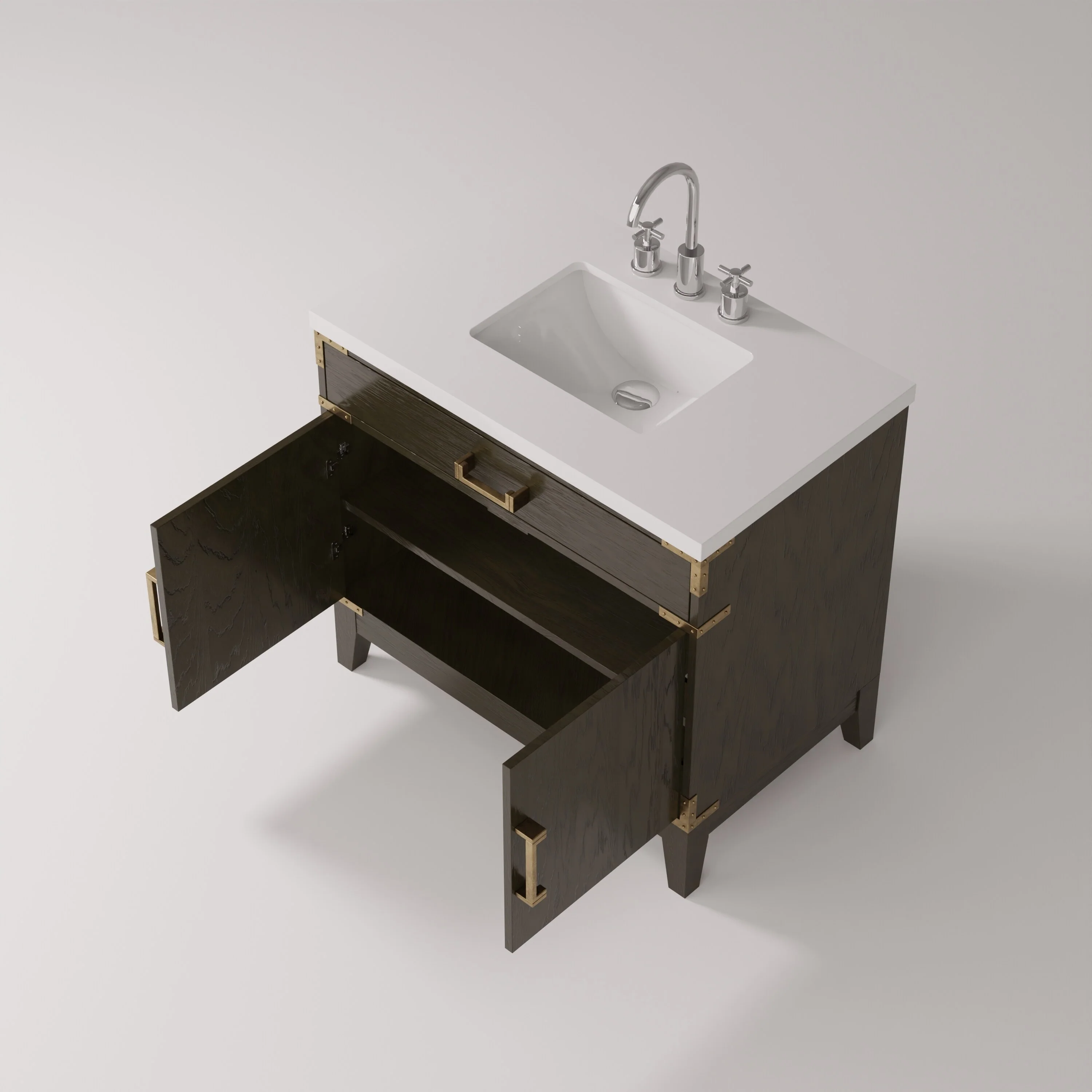 Laurel Bath Vanity Quartz Top, Sink and Faucet