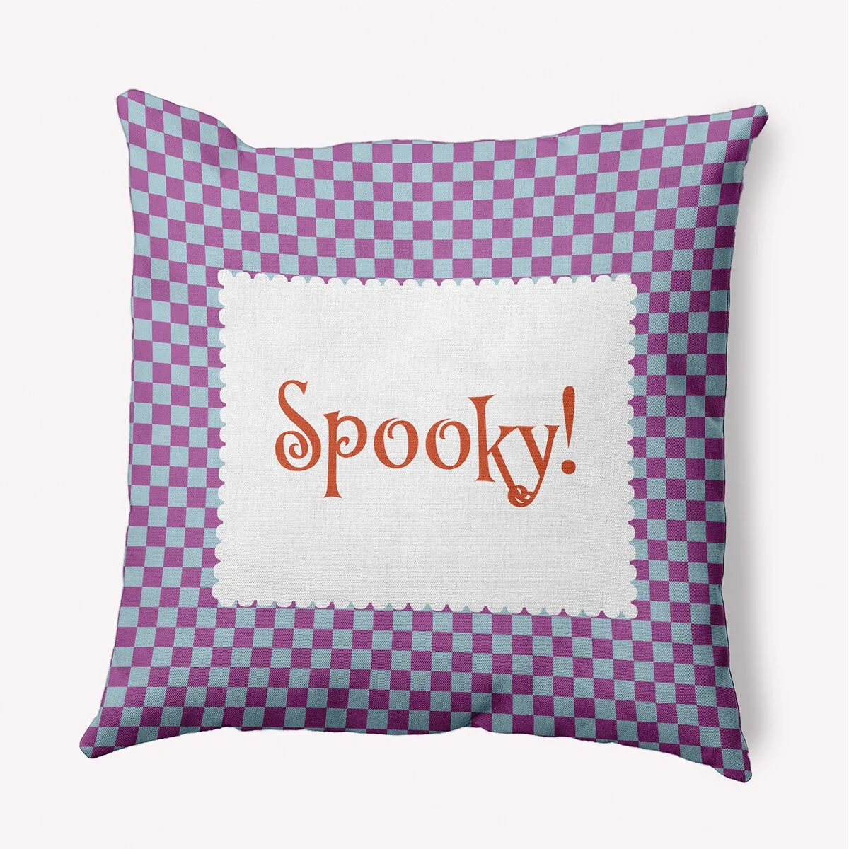 Halloween Spooky Checks Accent Pillow