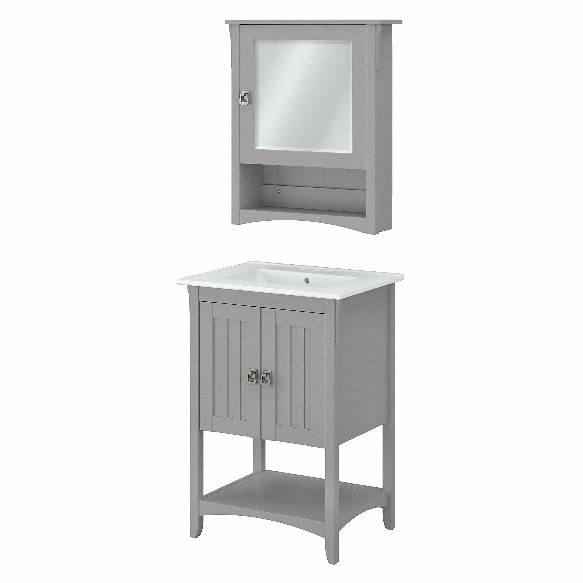 Salinas 24W Bathroom Vanity Sink & Medicine Cabinet by Bush Furniture