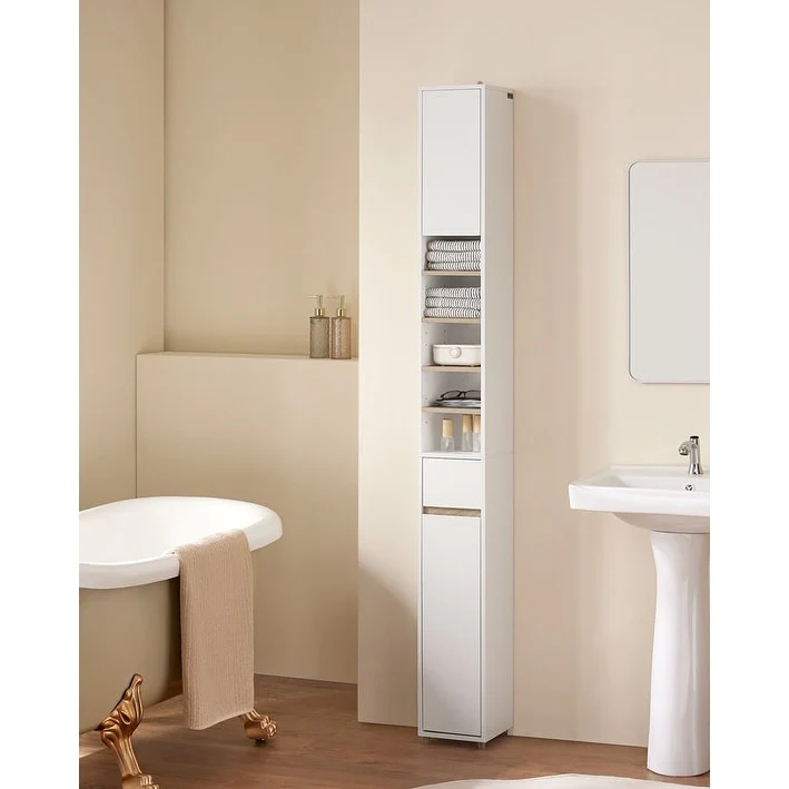 SoBuy BZR34-W, Bathroom Tall Cabinet Cupboard Storage Cabinet