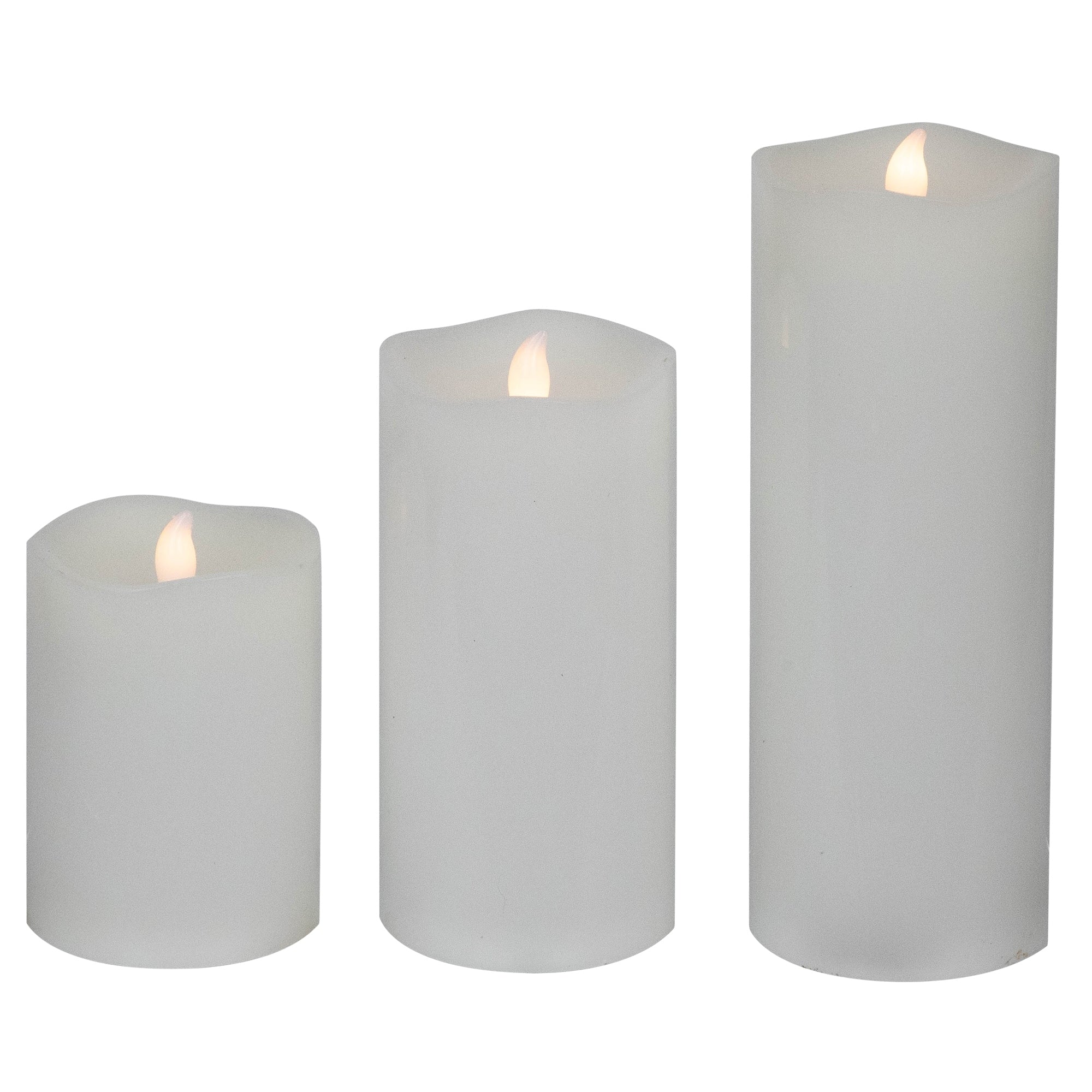 LED Flickering Flameless Wax Pillar Candles - 8