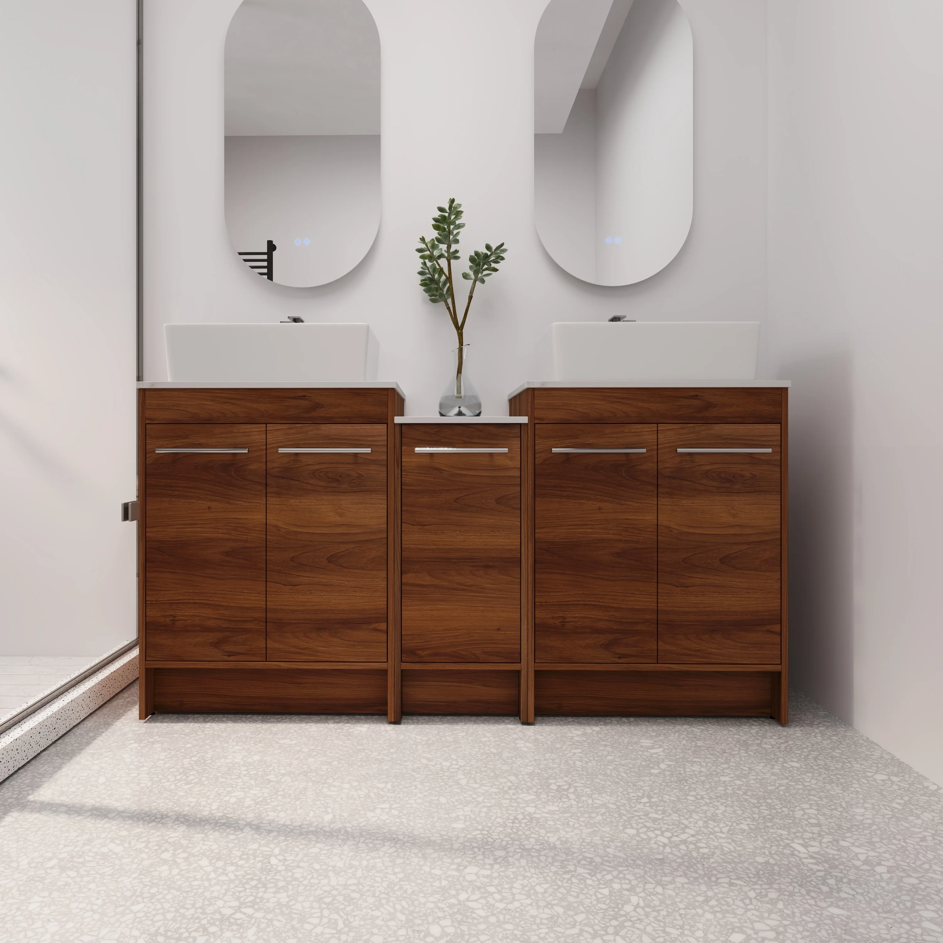 BNK 24/36/48/60 Inch Bathroom Vanity with Sink, Freestanding Bathroom Vanity with Soft Close Doors and Adjustable Shelf